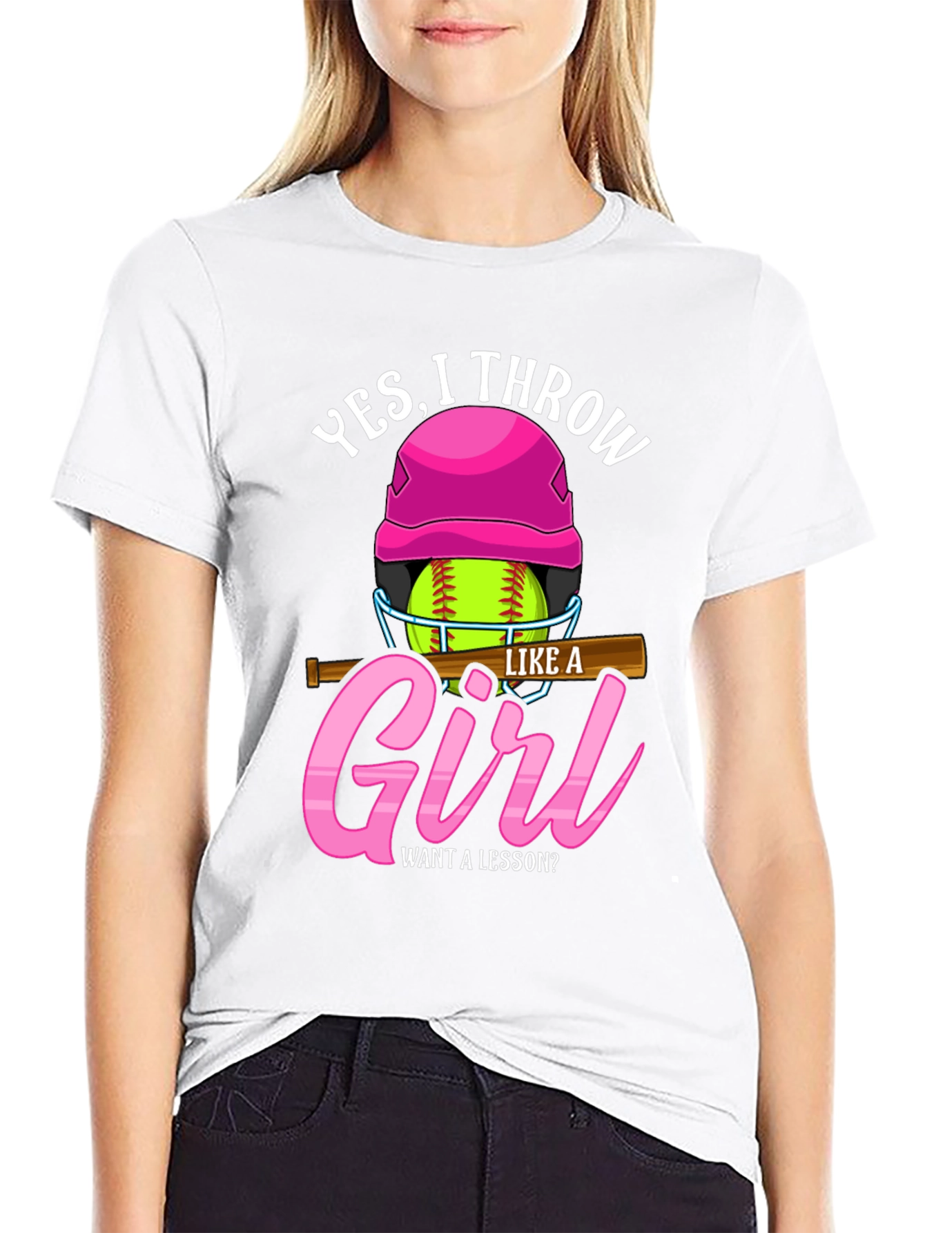 Yes I Throw Like A Girl Softball T-Shirt