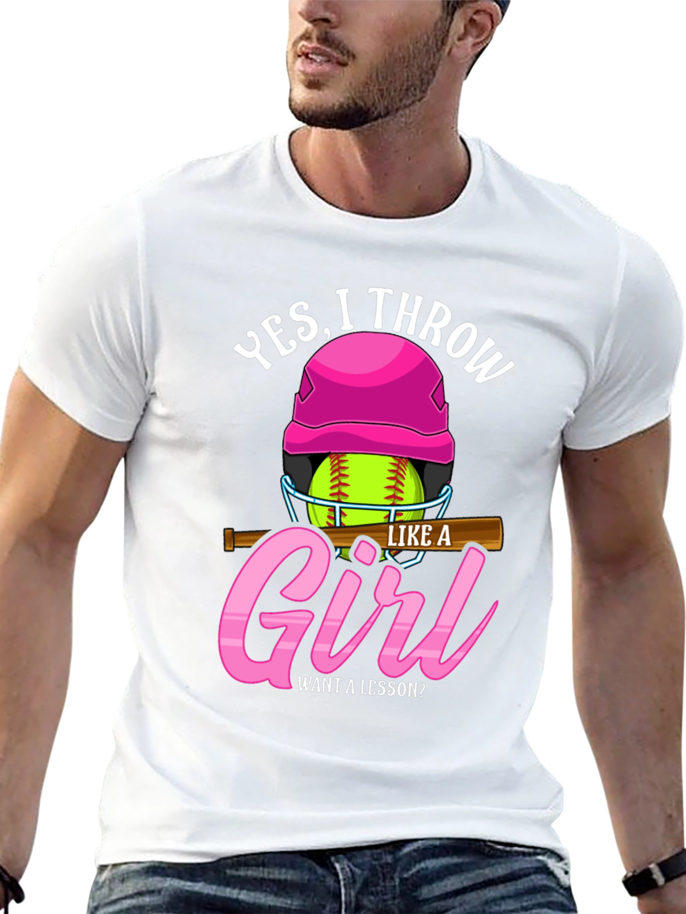 Yes I Throw Like A Girl Softball T-Shirt