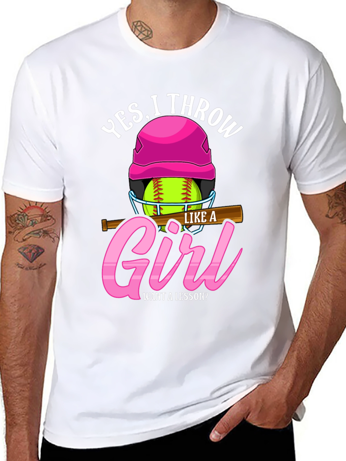 Yes I Throw Like A Girl Softball T-Shirt