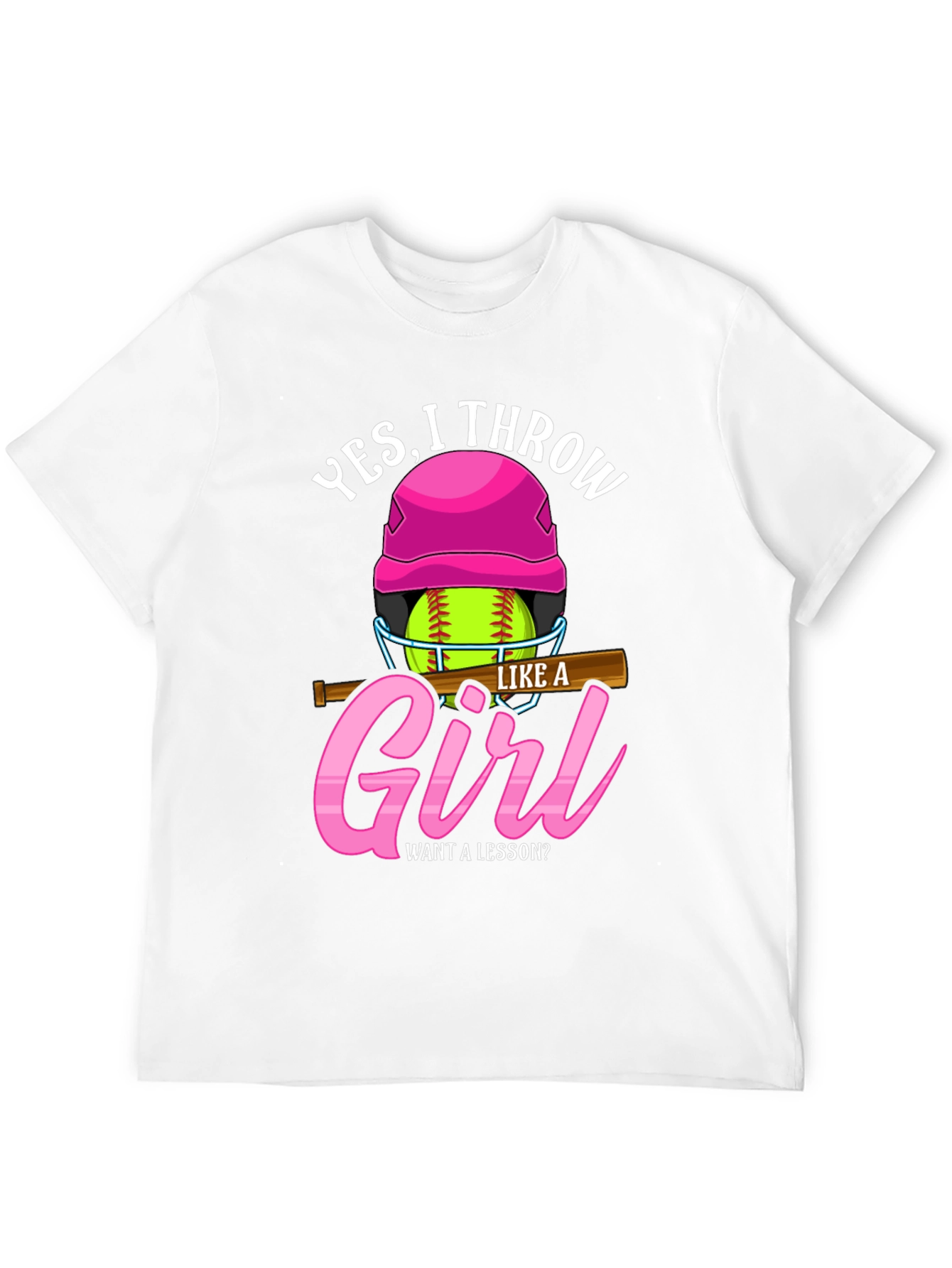 Yes I Throw Like A Girl Softball T-Shirt