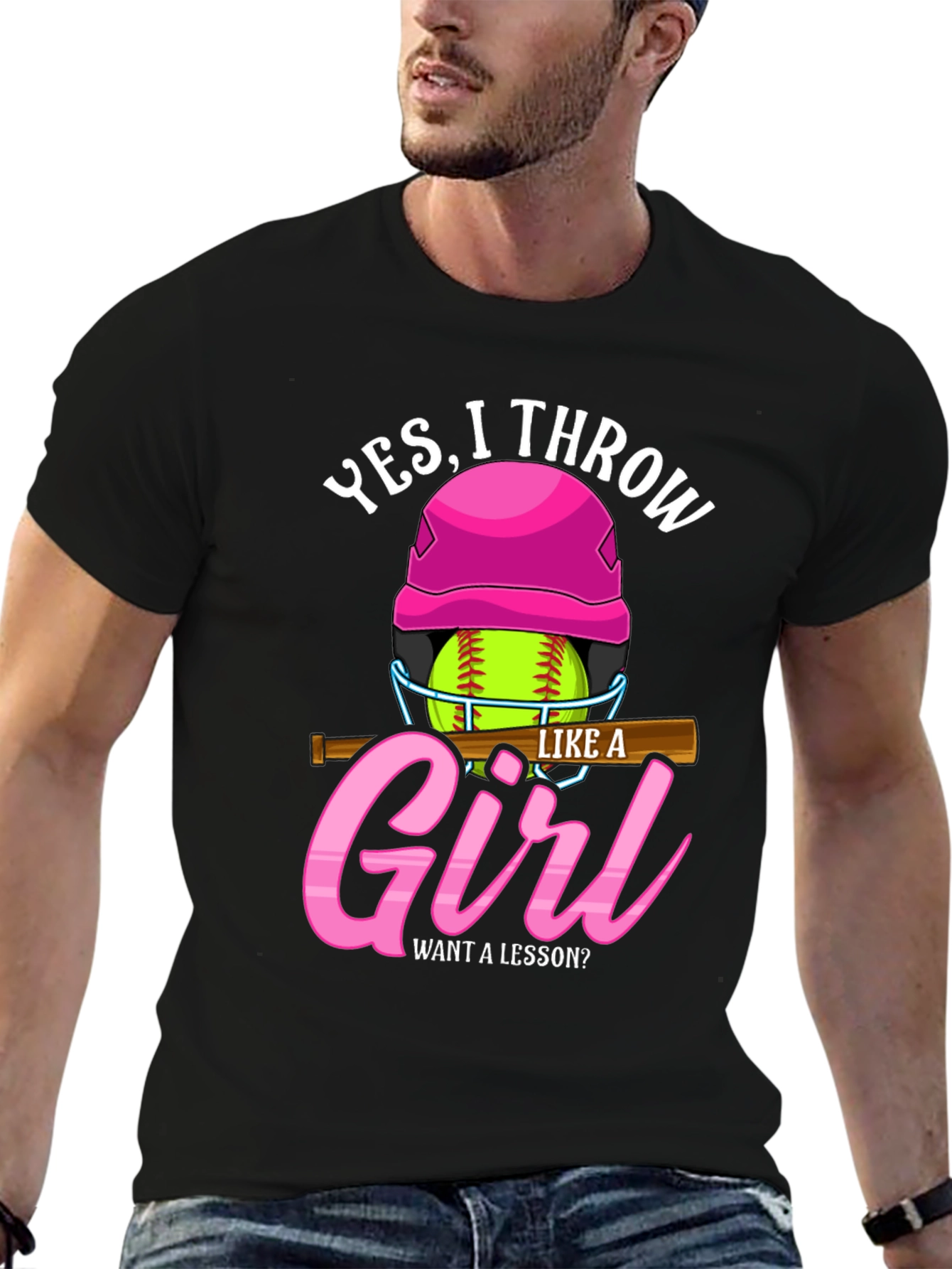 Yes I Throw Like A Girl Softball T-Shirt