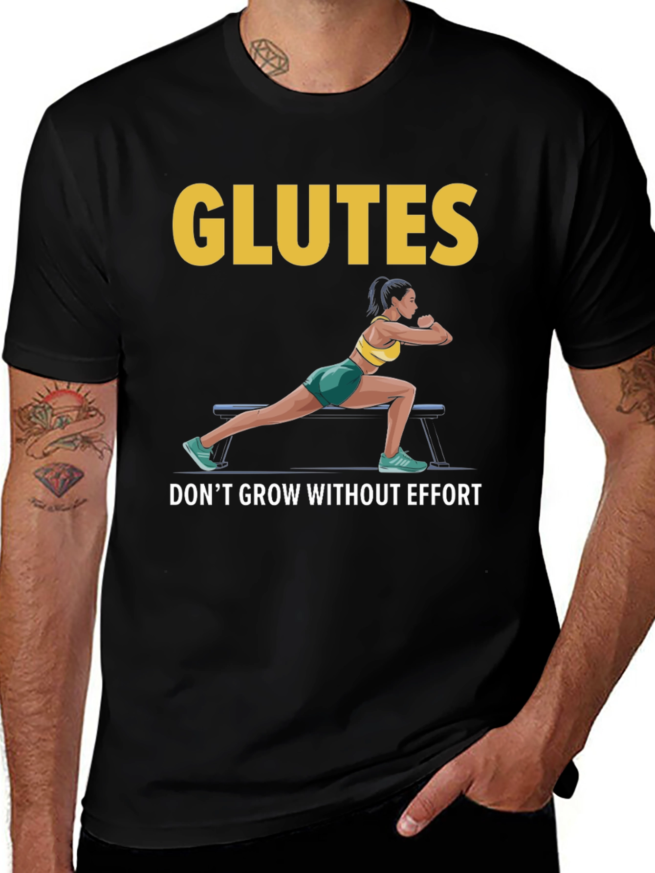 Glutes Workout Motivation Graphic T-Shirt