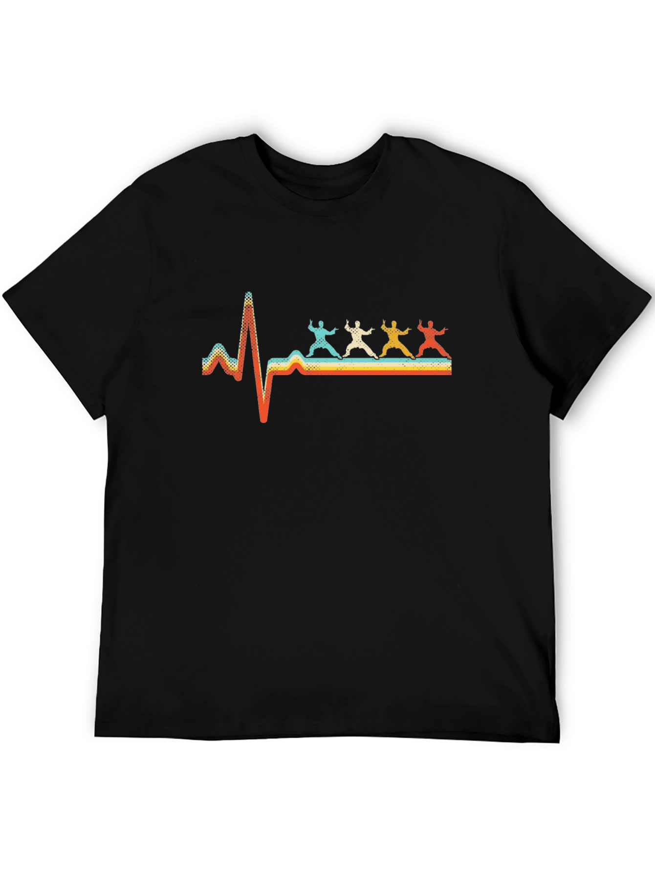 Fencing Heartbeat Black T-Shirt