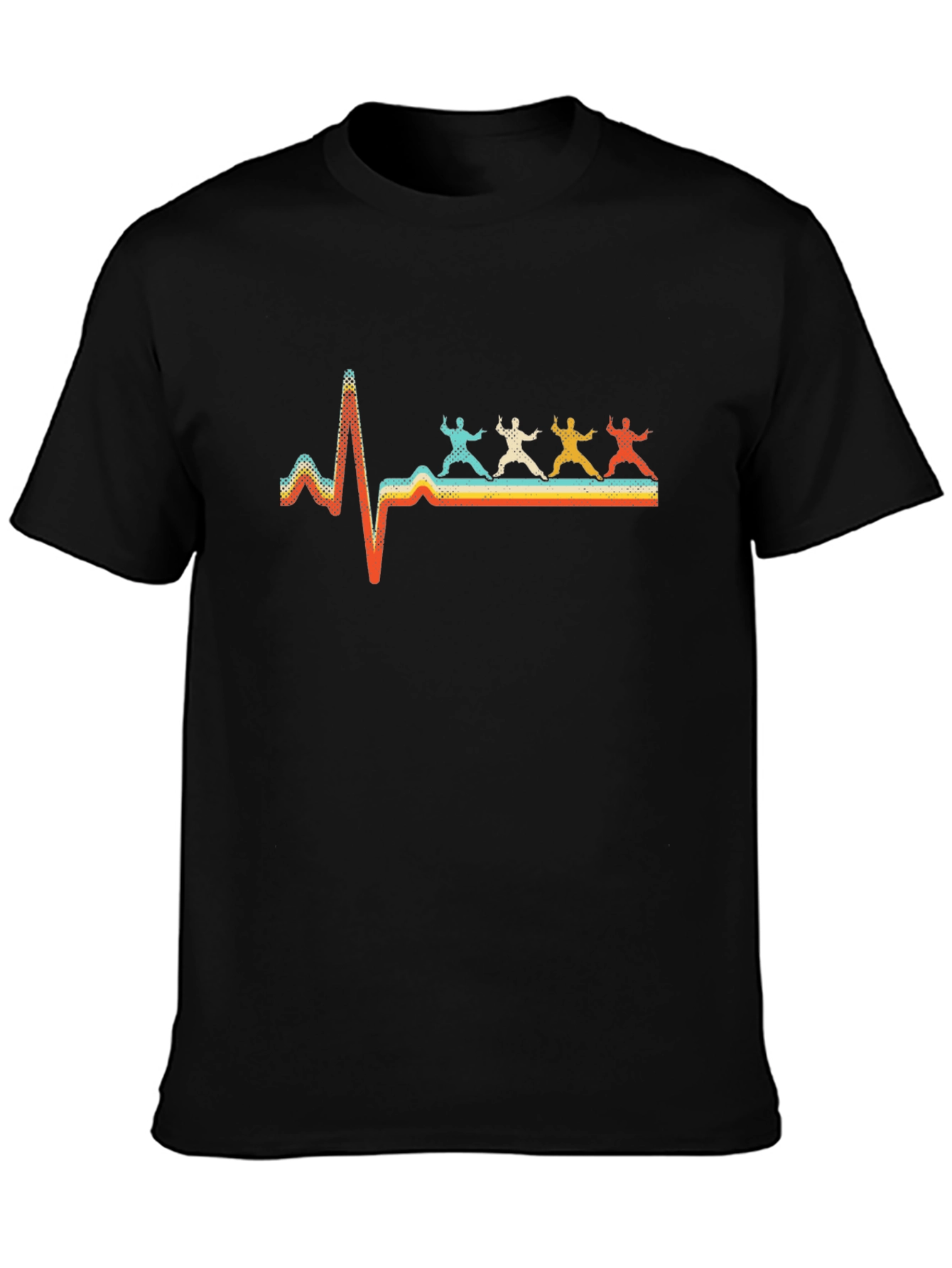 Fencing Heartbeat Black T-Shirt