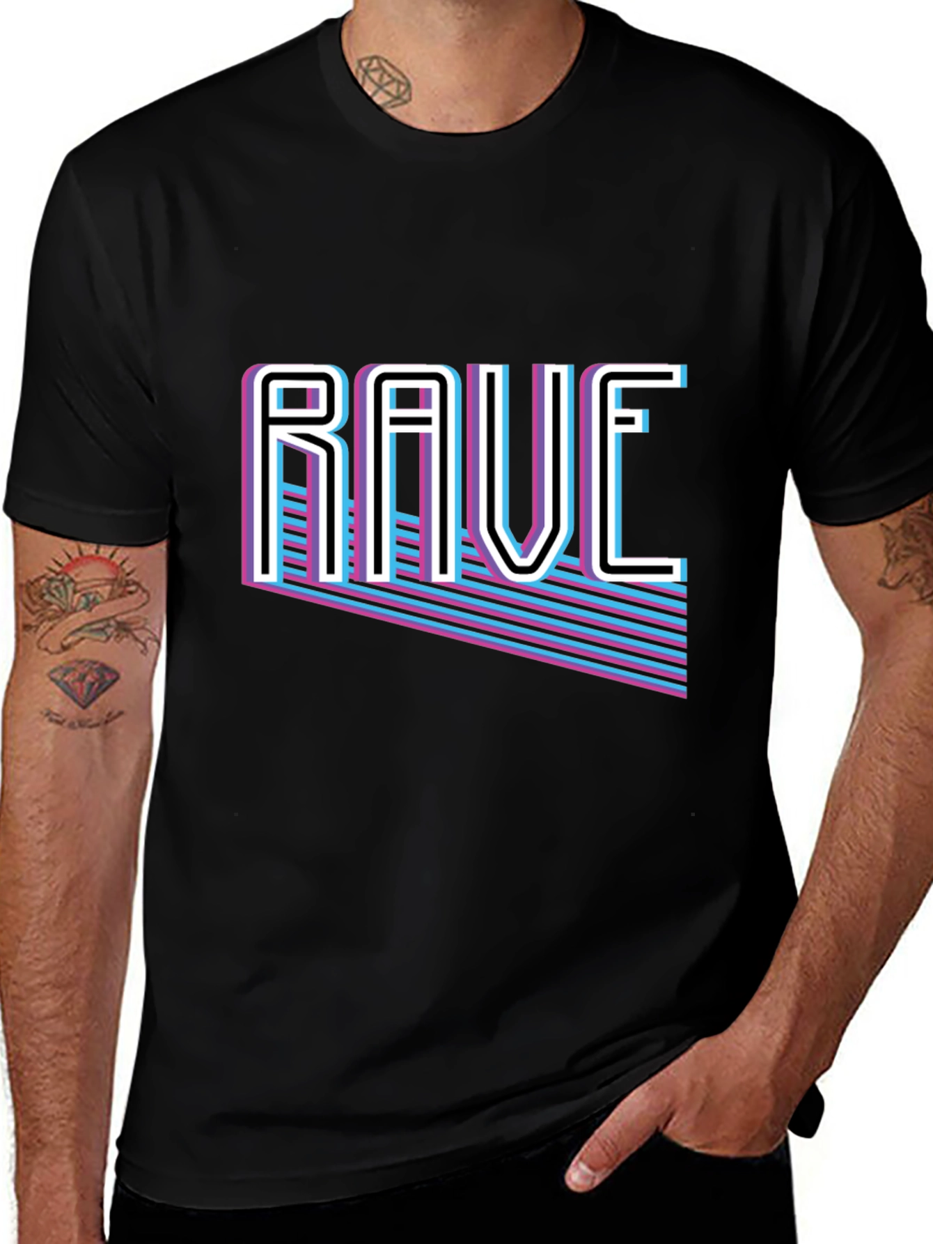 Retro Rave T-Shirt - 80s Style Graphic Tee