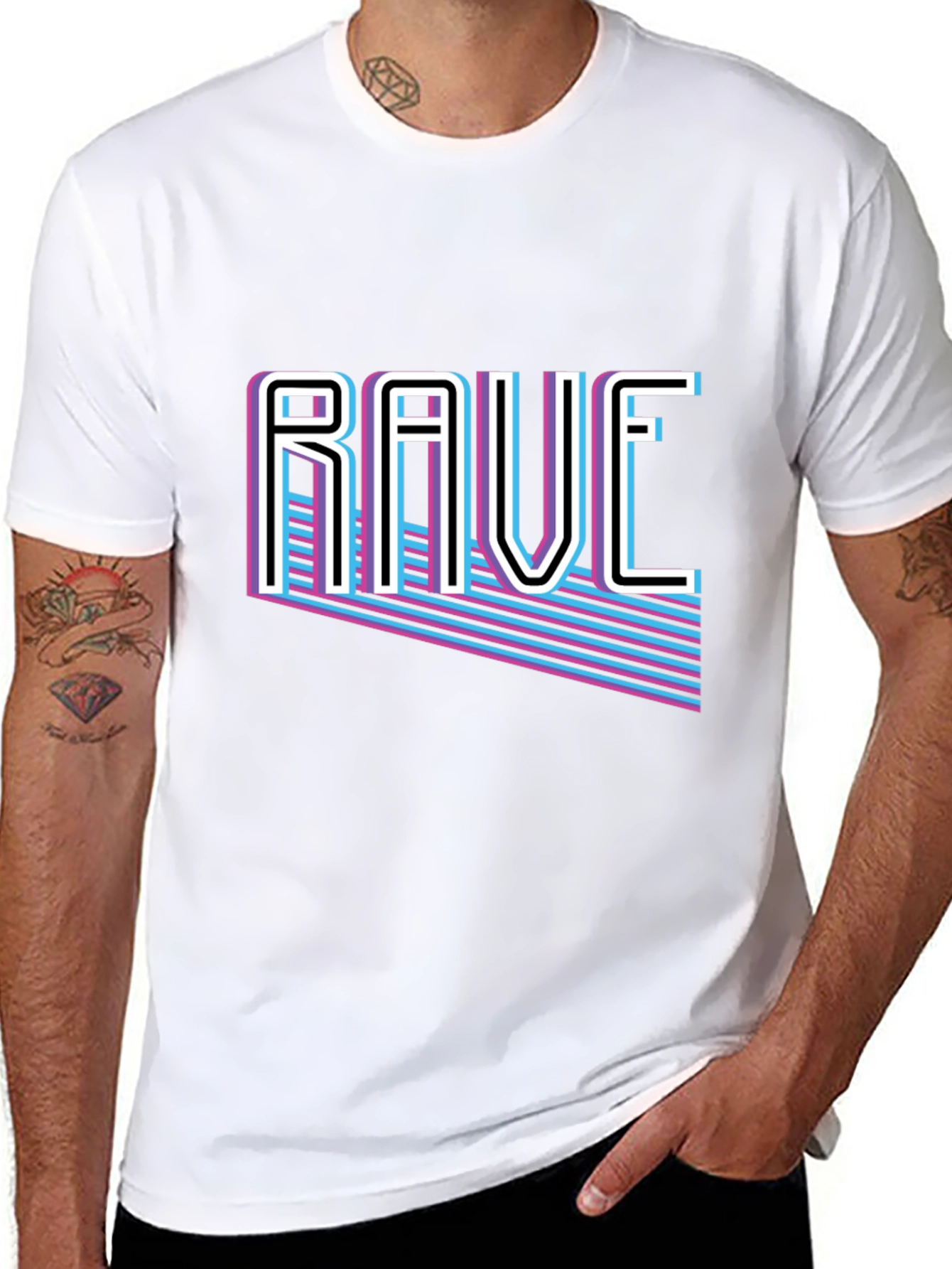 Retro Rave T-Shirt - 80s Style Graphic Tee