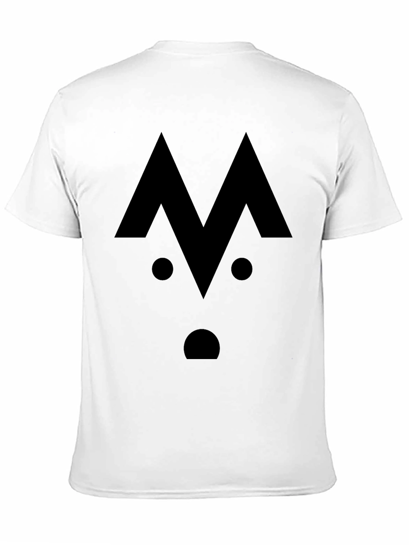 Geometric Face Black Graphic T-Shirt