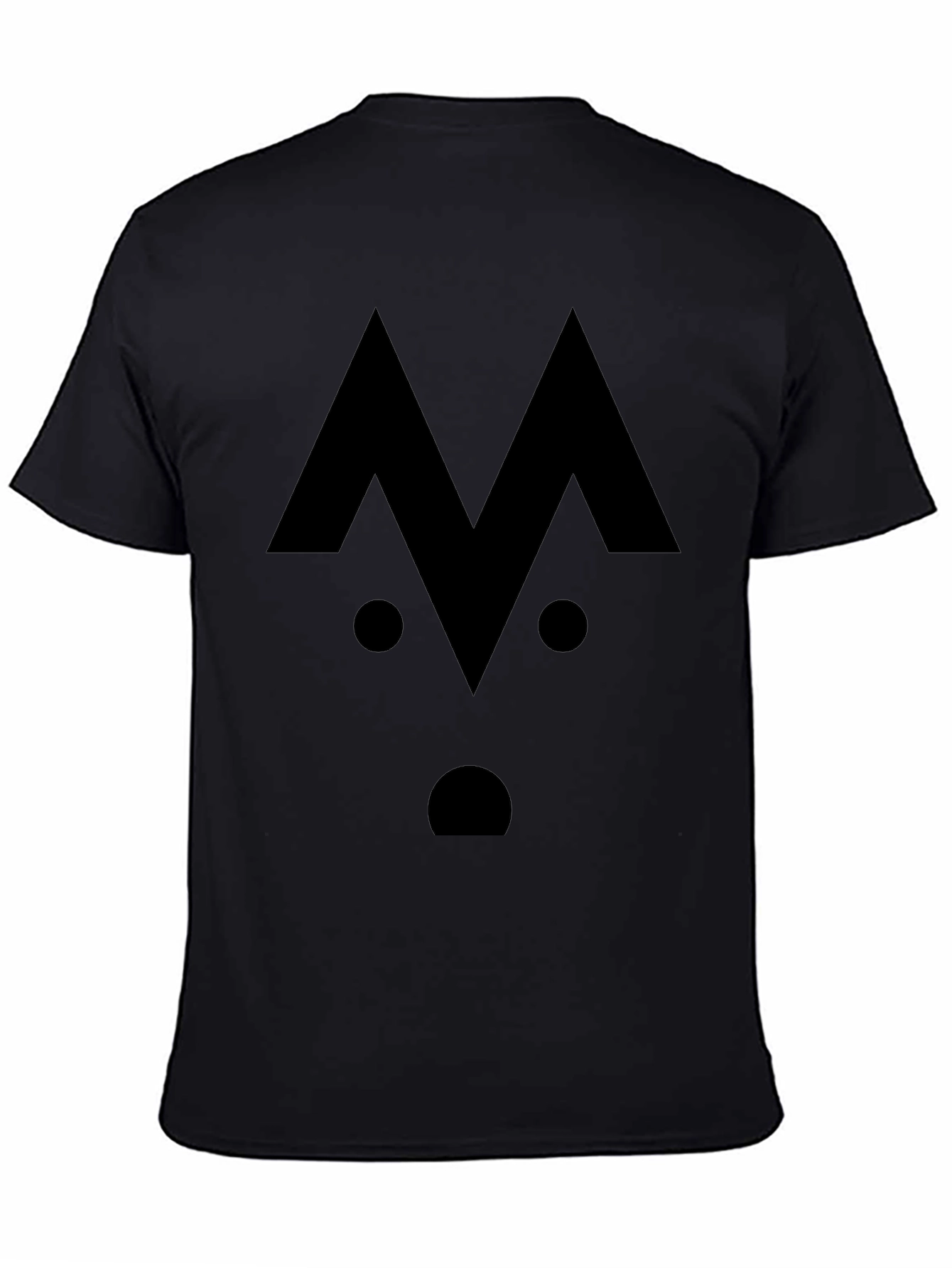 Geometric Face Black Graphic T-Shirt