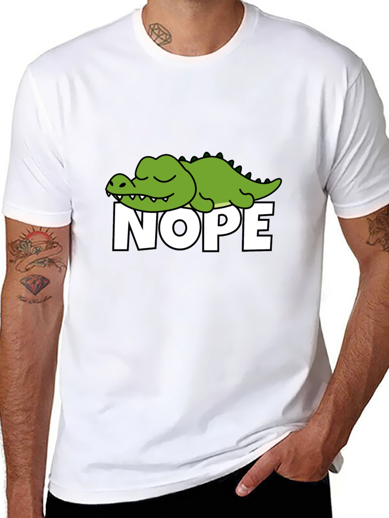 Nope Alligator Graphic Tee - Relaxed Fit