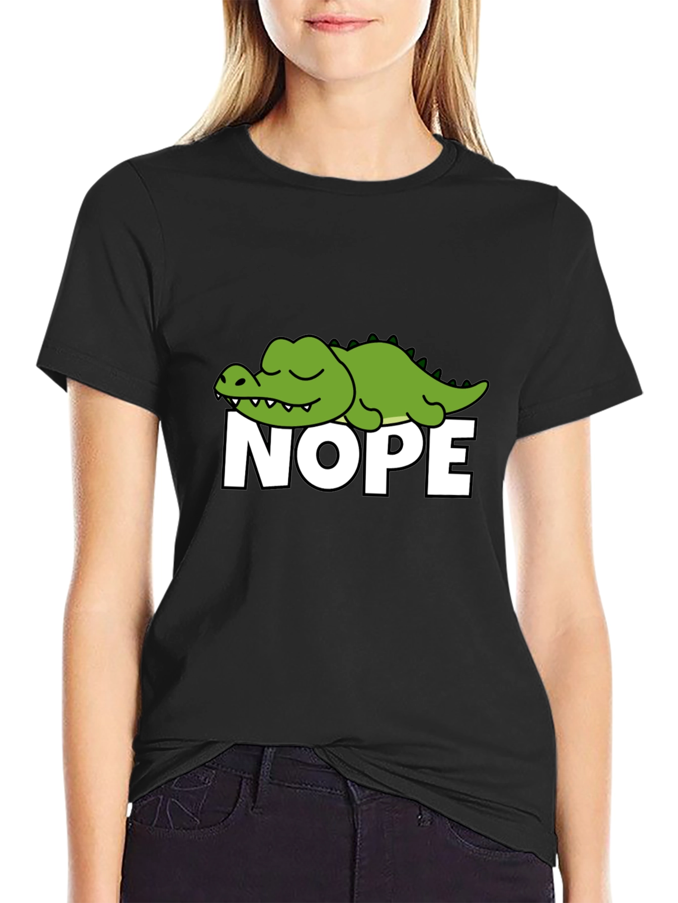 Nope Alligator Graphic Tee - Relaxed Fit