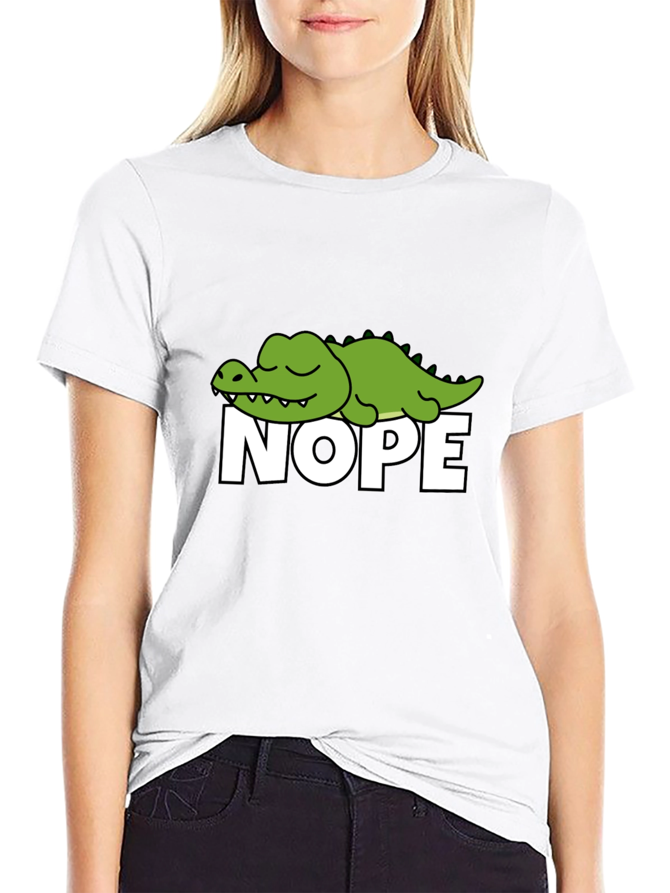 Nope Alligator Graphic Tee - Relaxed Fit