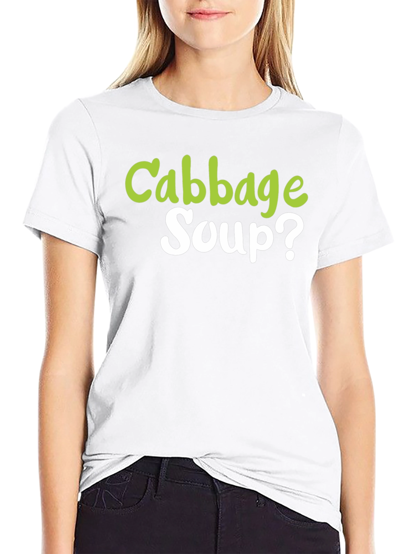 Cabbage Soup? Graphic T-Shirt - Quirky Foodie Tee