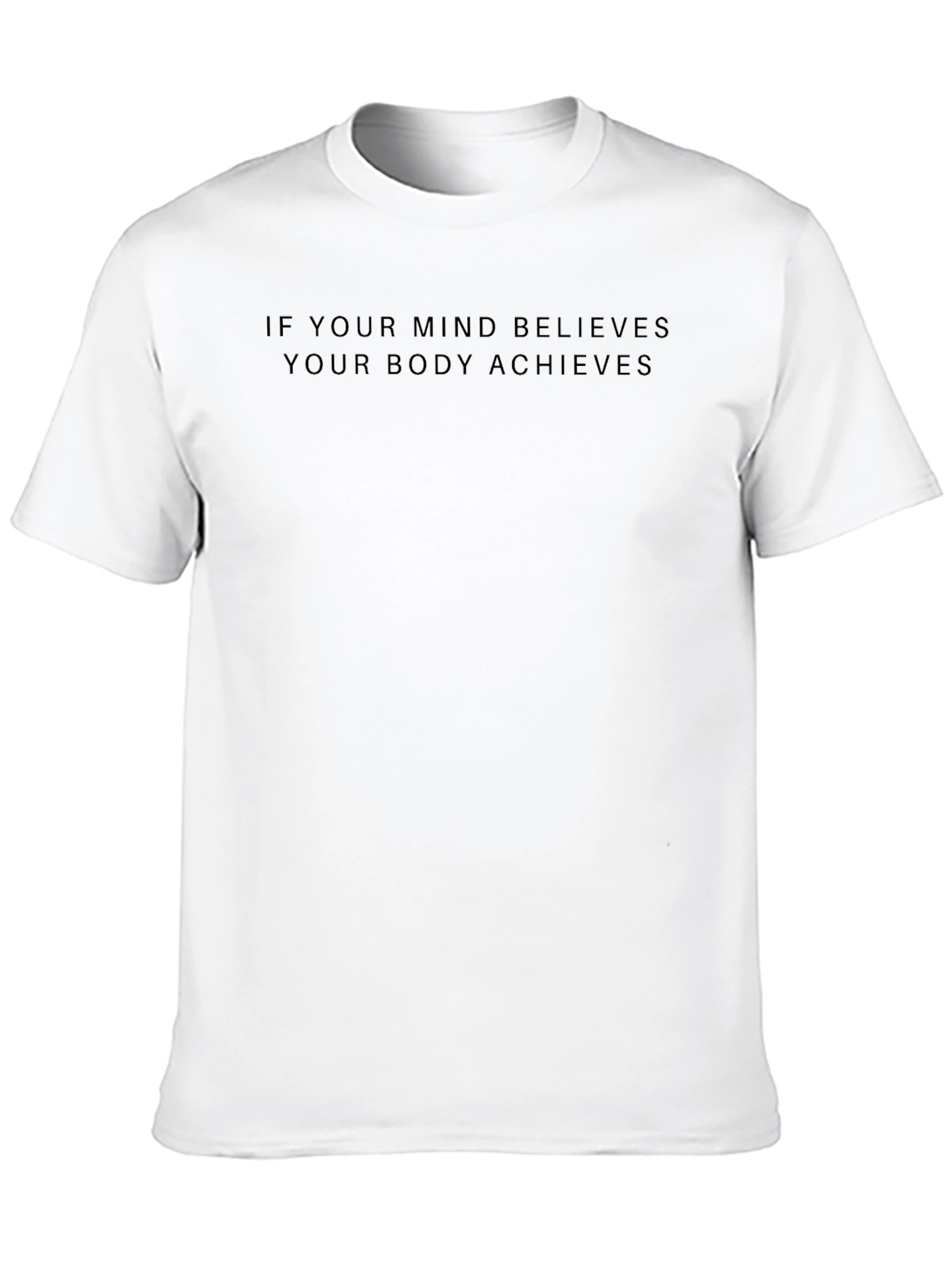 Motivational Black T-Shirt - Believe Achieve