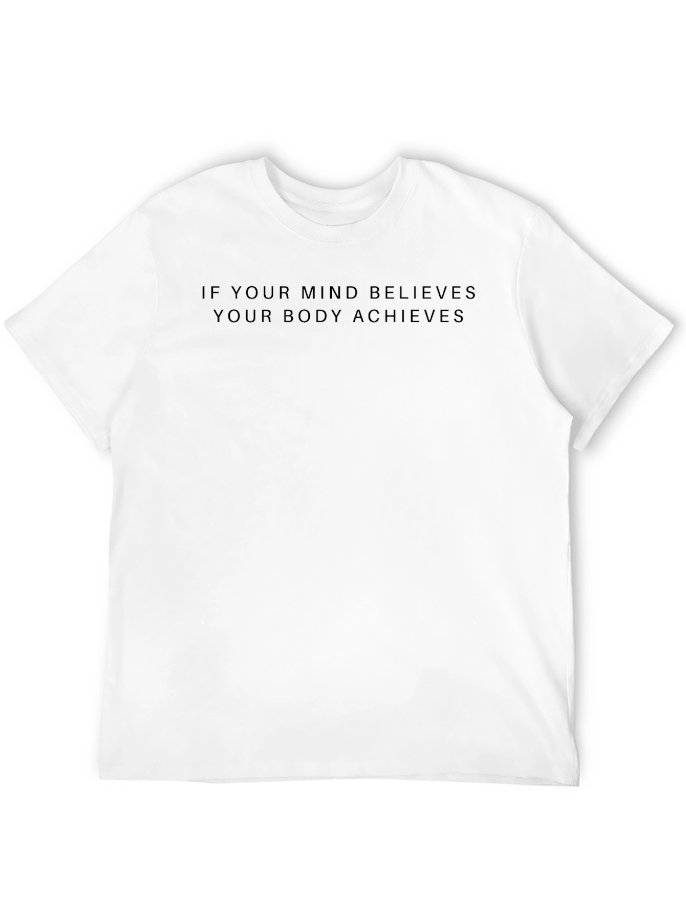 Motivational Black T-Shirt - Believe Achieve