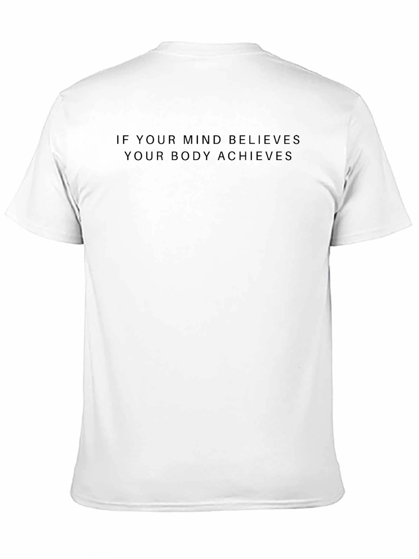 Motivational Black T-Shirt - Believe Achieve