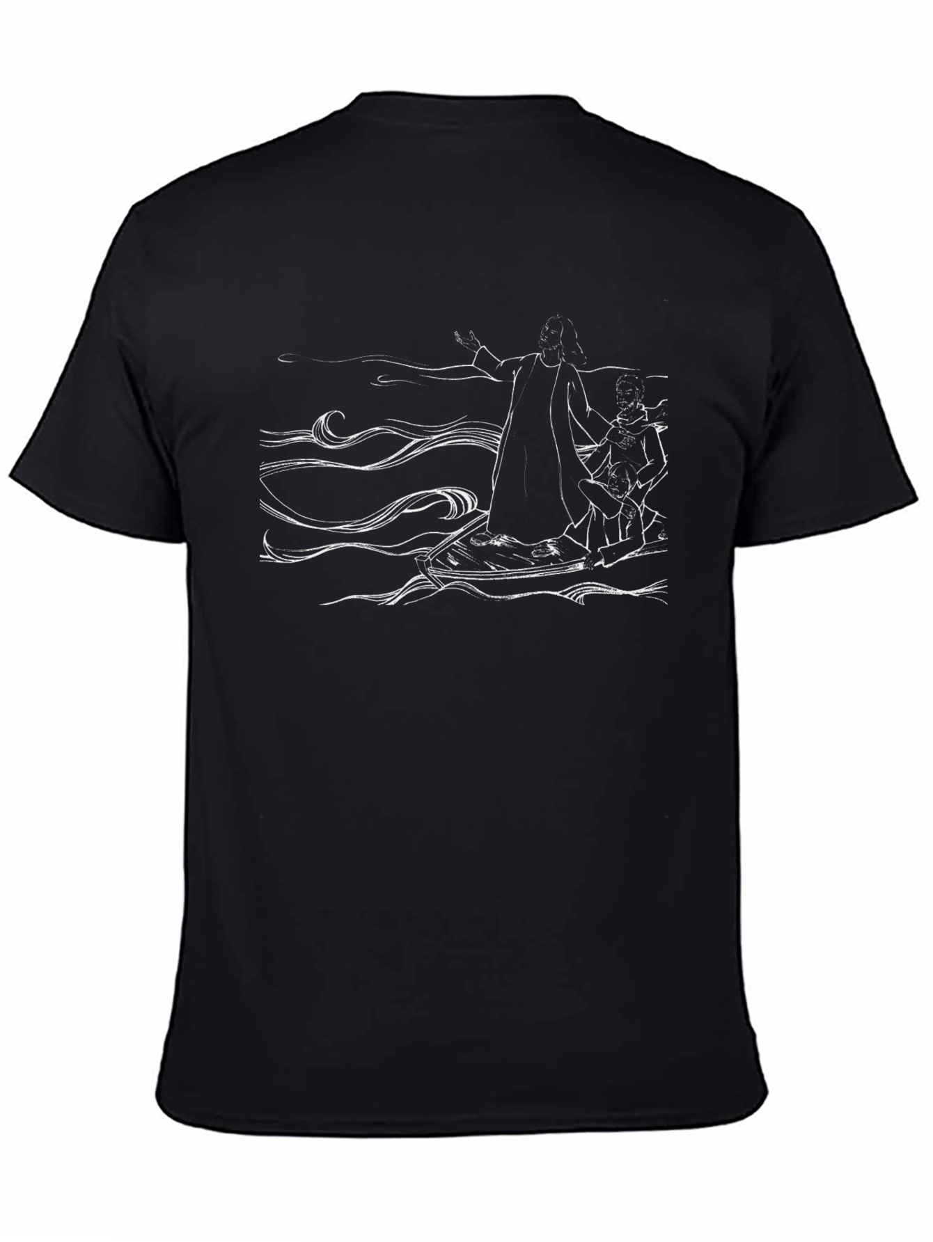 Unique Graphic Print Black T-Shirt