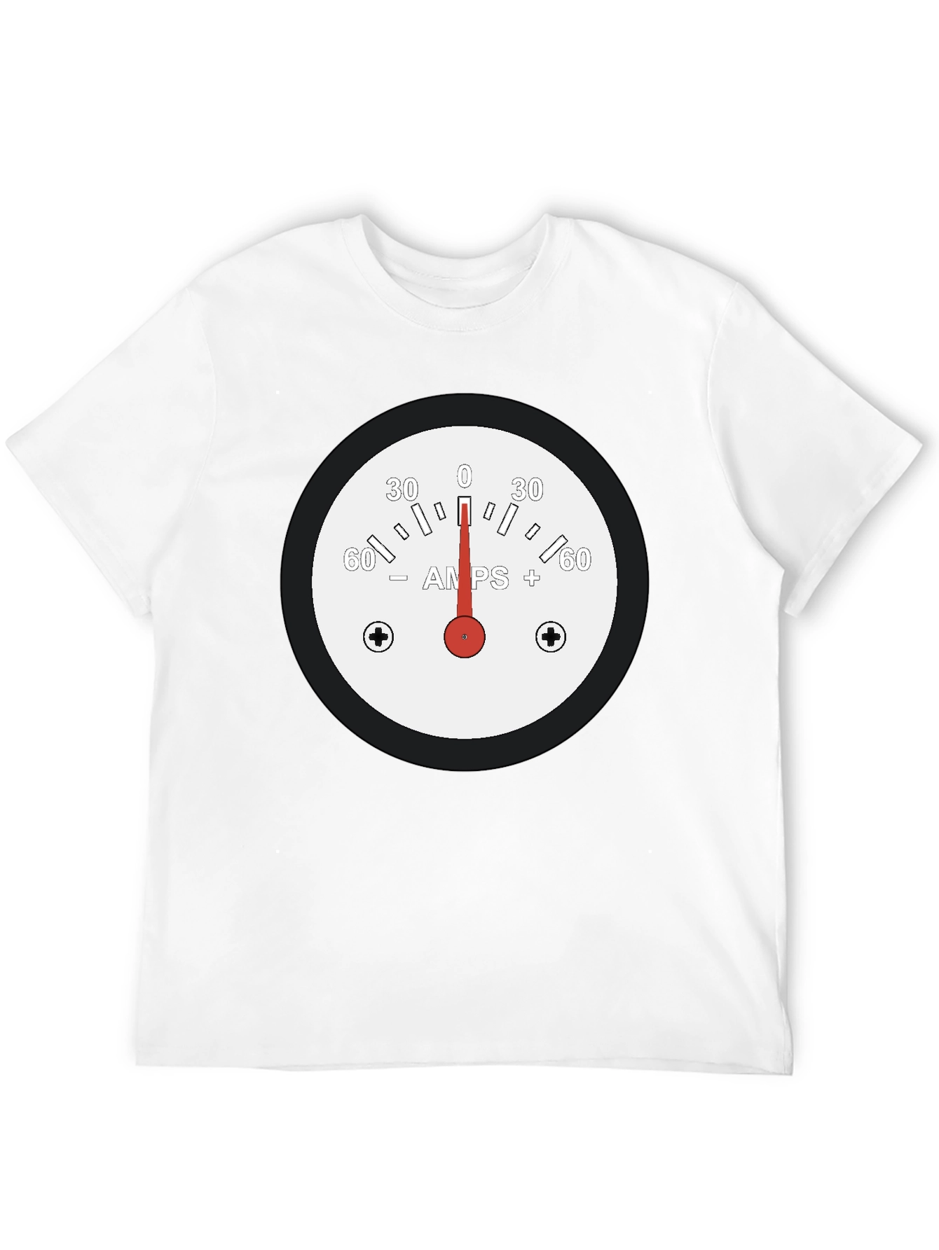 Amps Gauge Graphic Tee - Black Cotton T-Shirt