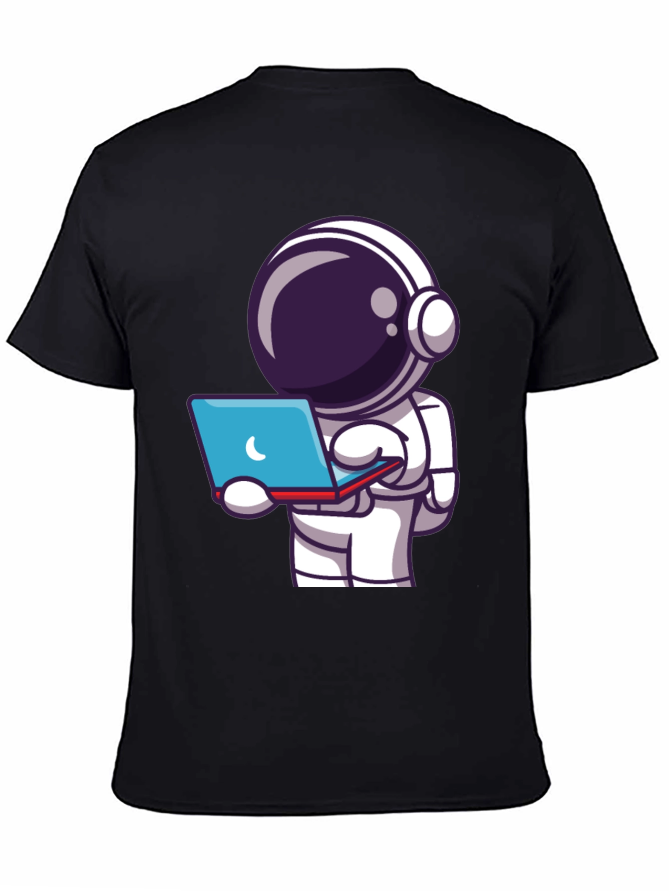 Astronaut Laptop T-Shirt - Space Explorer Tee