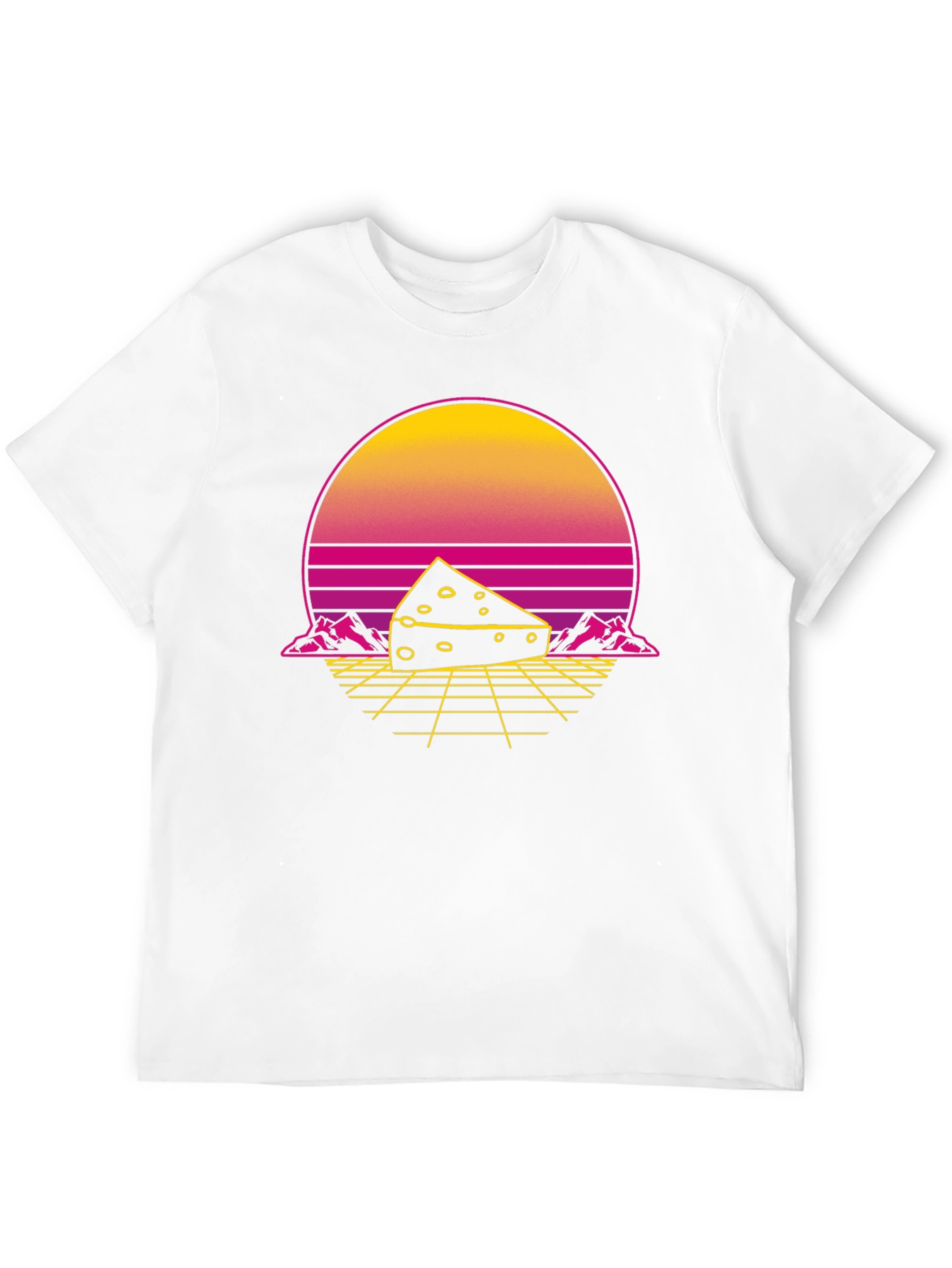 Retro Cheese Graphic T-Shirt - Black