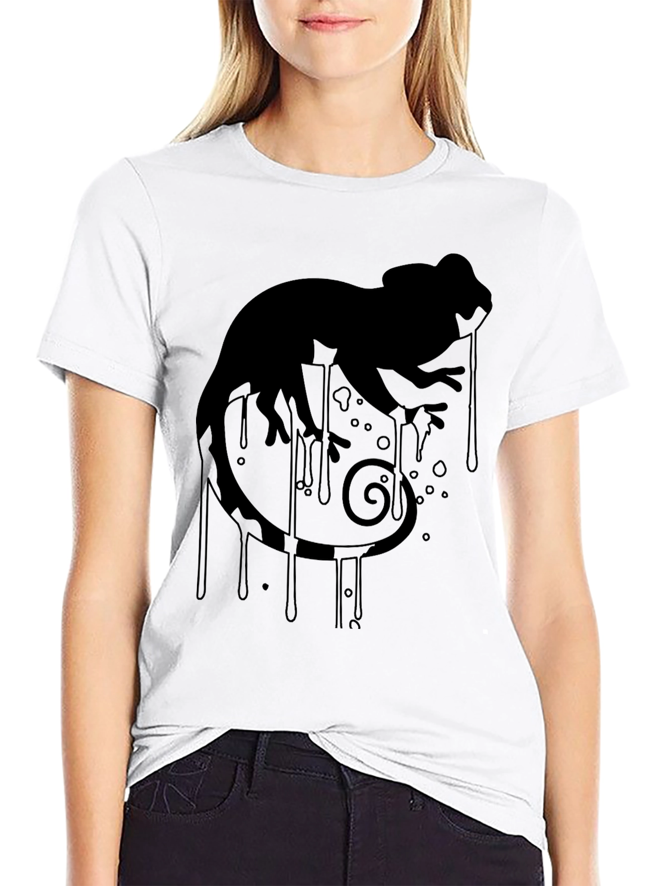 Chameleon Drip Black T-Shirt
