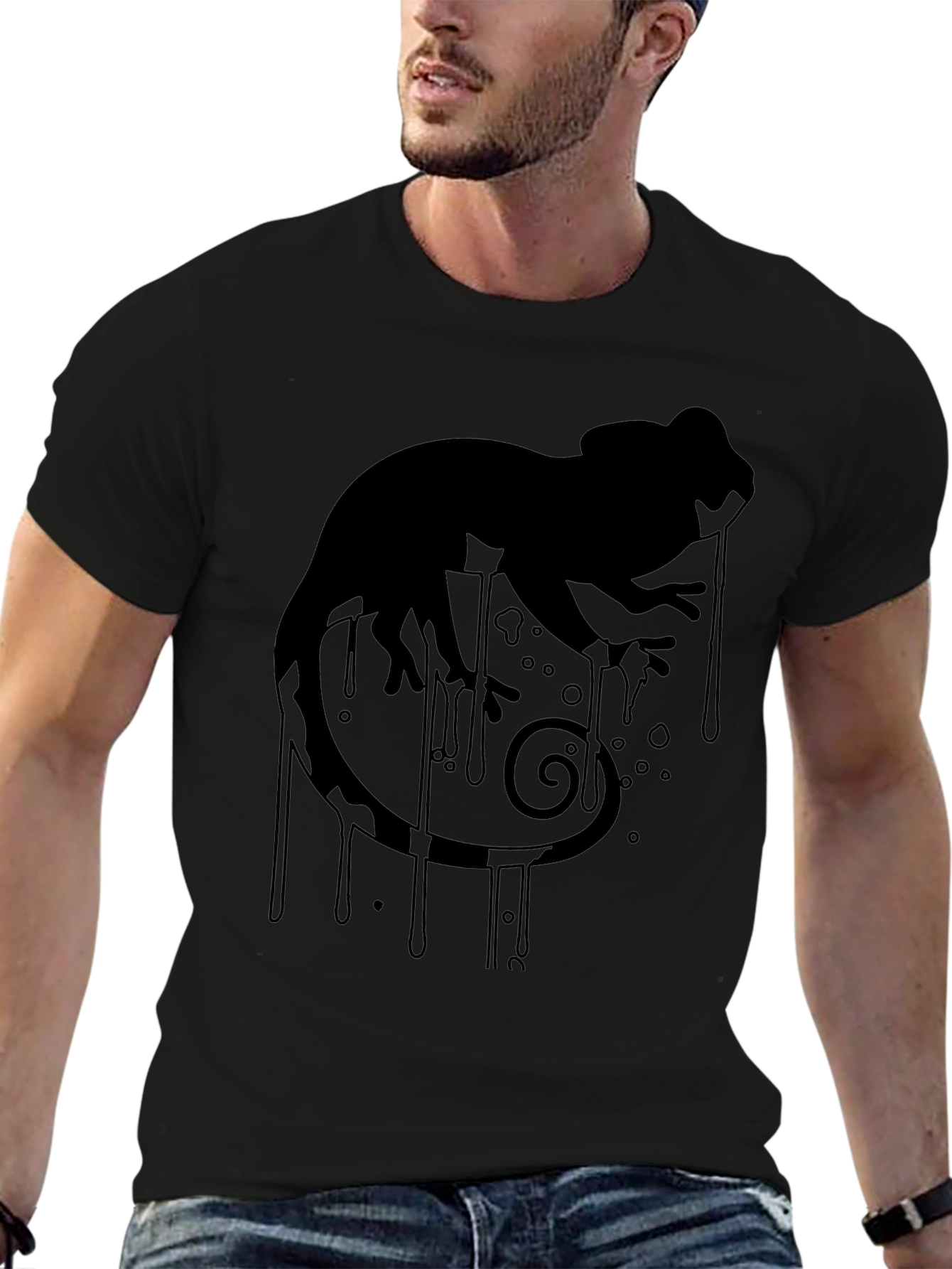 Chameleon Drip Black T-Shirt