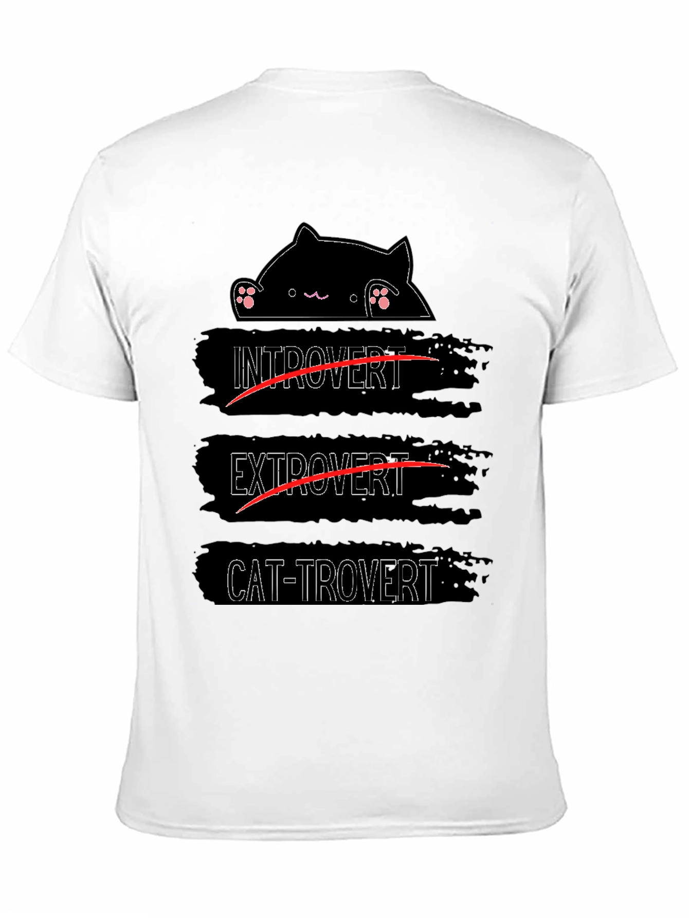 Cat-trovert T-Shirt - Introvert Extrovert Funny Cat Lover Tee