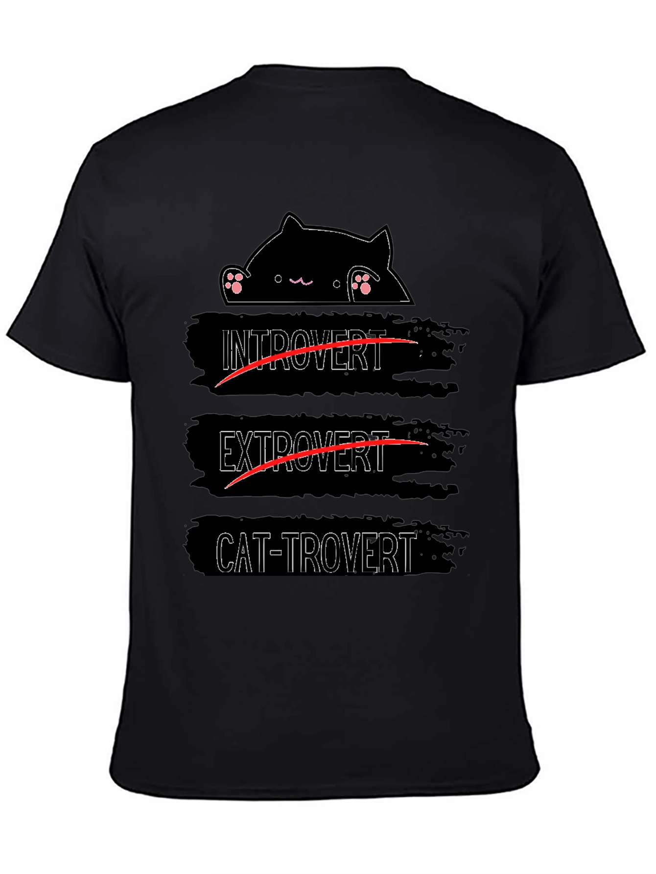 Cat-trovert T-Shirt - Introvert Extrovert Funny Cat Lover Tee