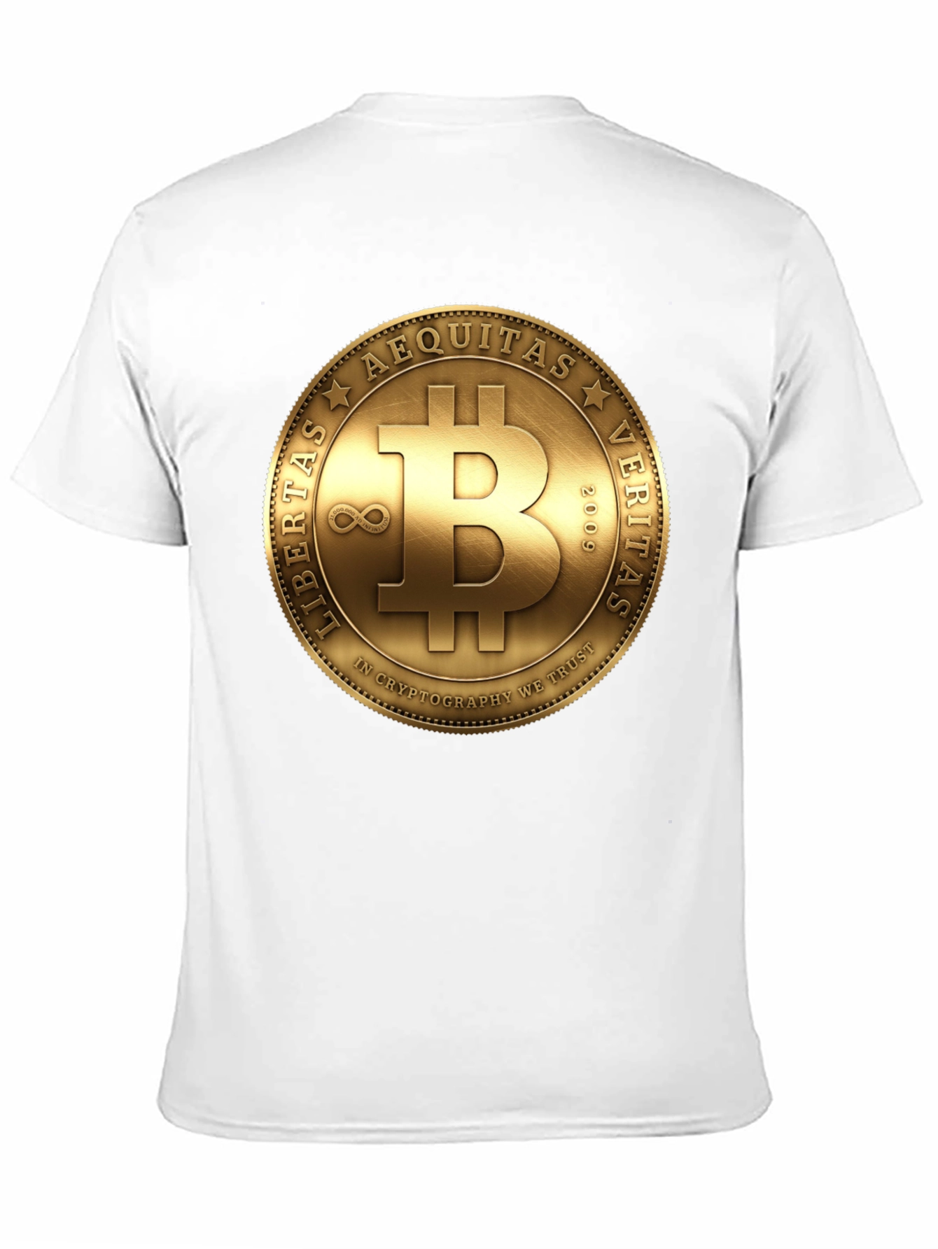 Bitcoin Crypto T-Shirt - Gold Coin Design