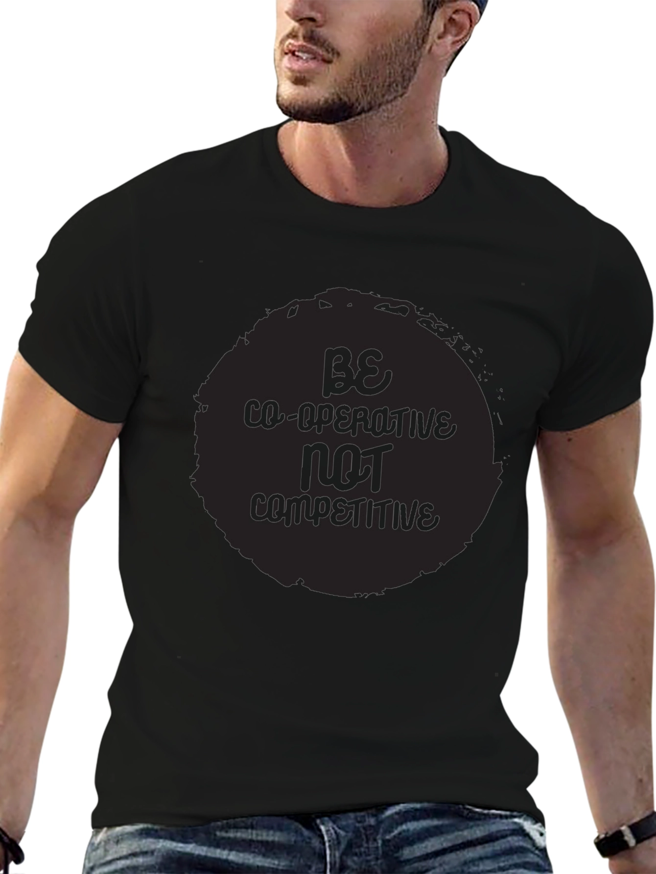Cooperative Spirit Black Crewneck T-Shirt