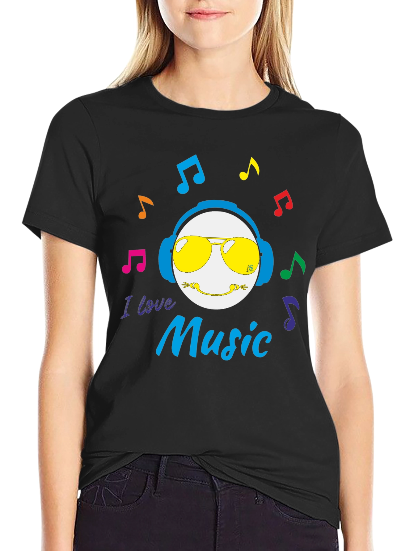 I Love Music T-Shirt - Cool Emoji Graphic Tee