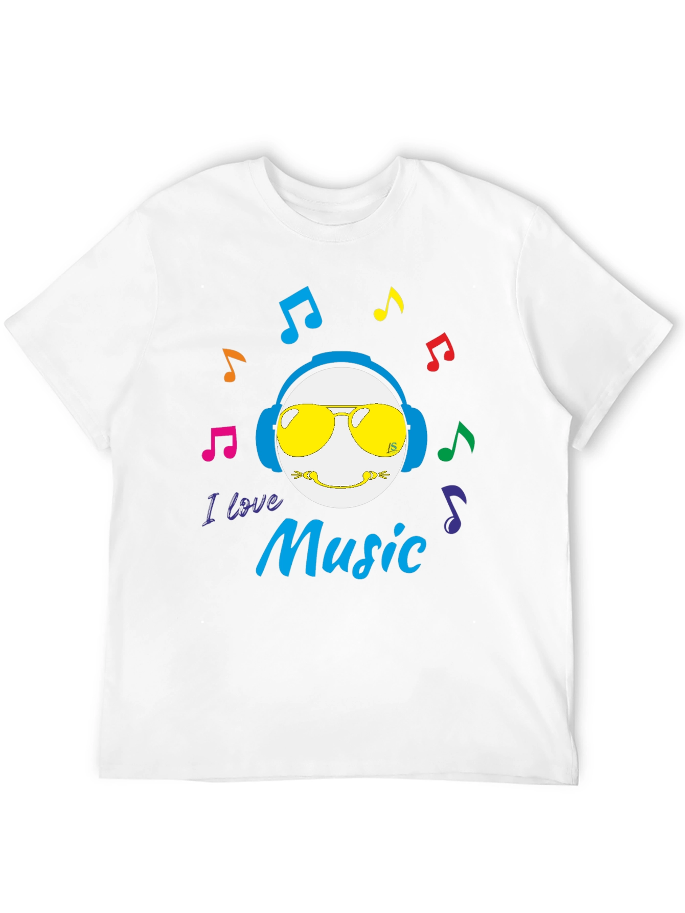 I Love Music T-Shirt - Cool Emoji Graphic Tee