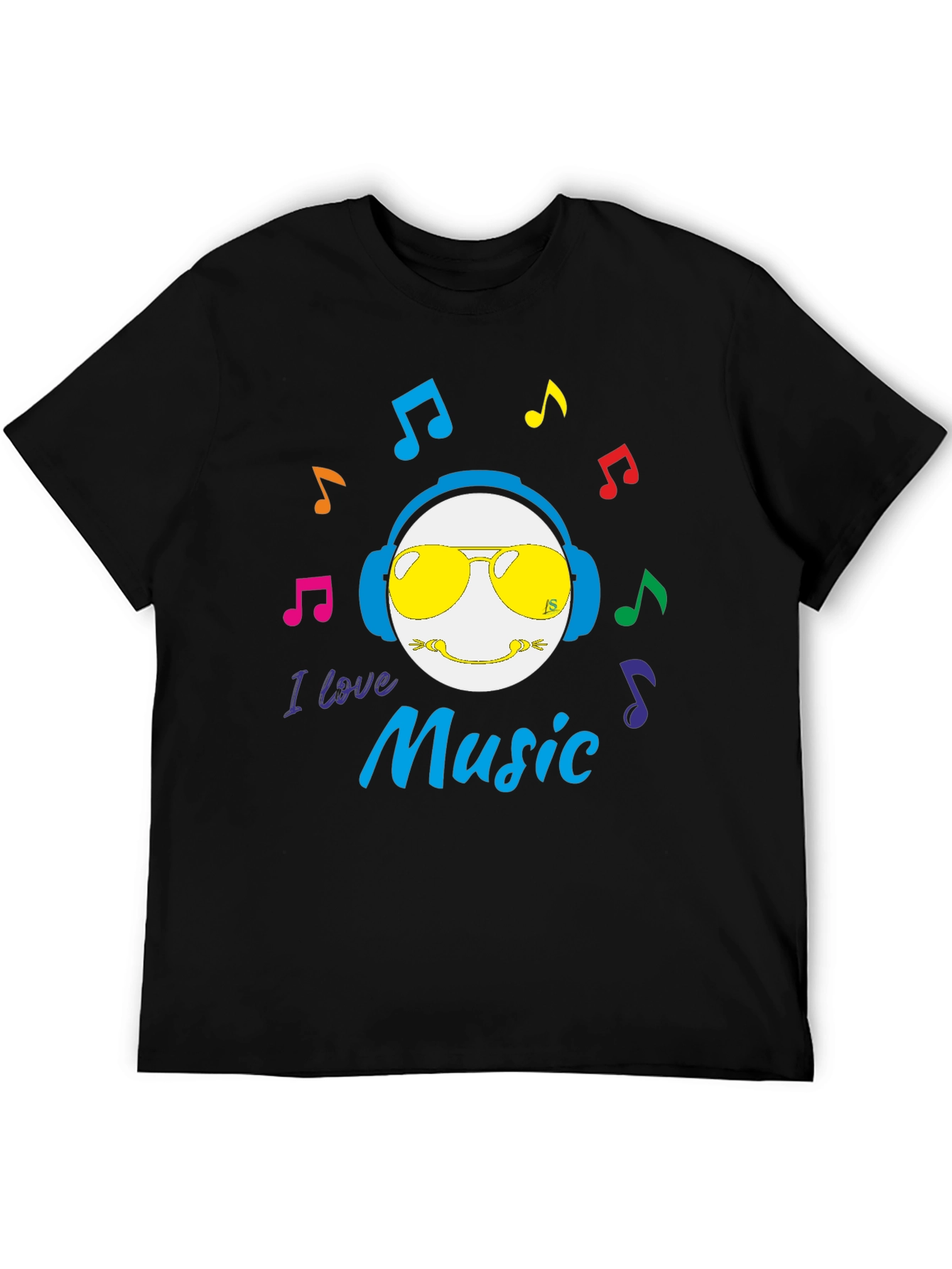 I Love Music T-Shirt - Cool Emoji Graphic Tee