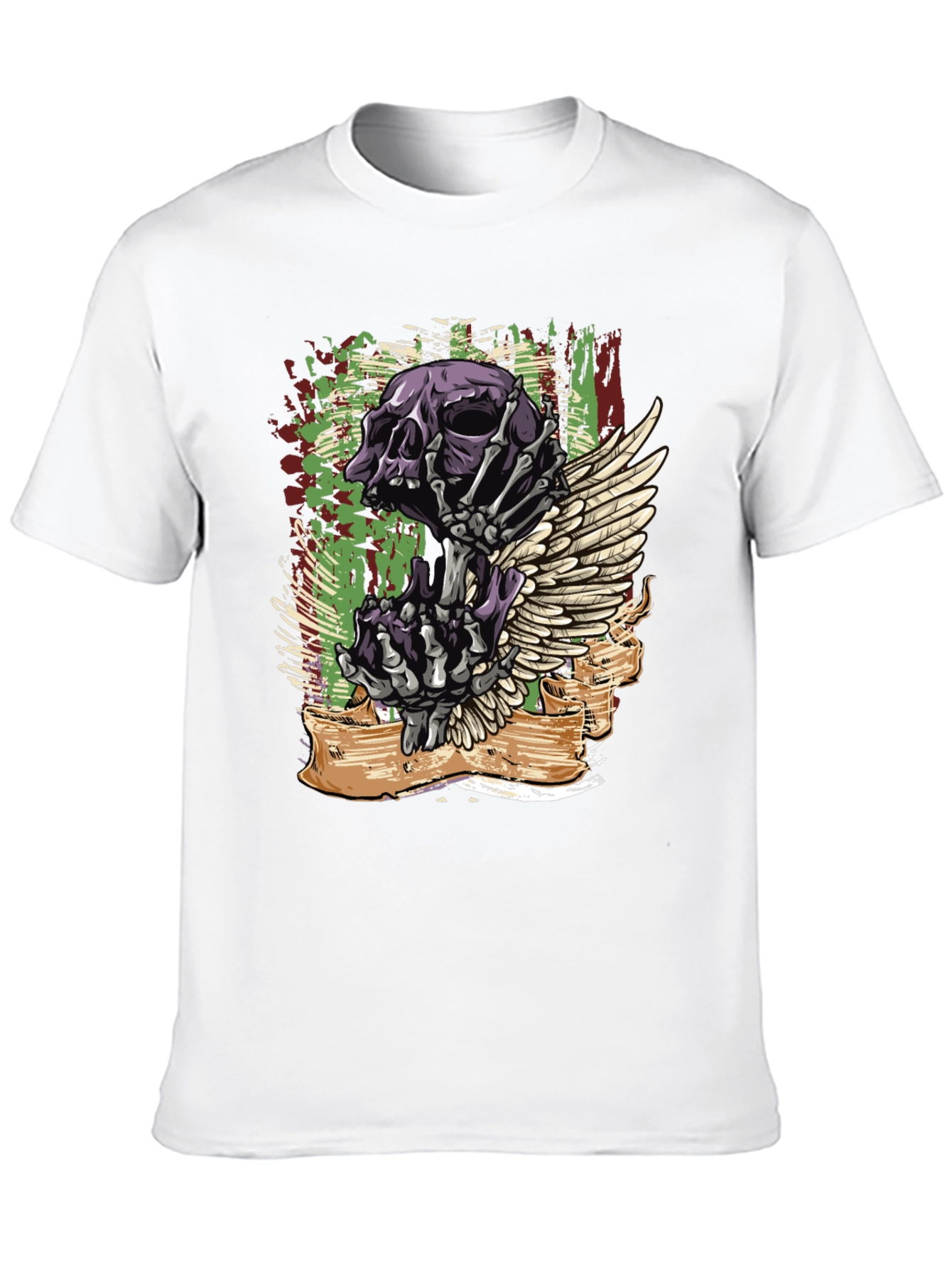 Skull and Wing Graphic T-Shirt - Bold Design