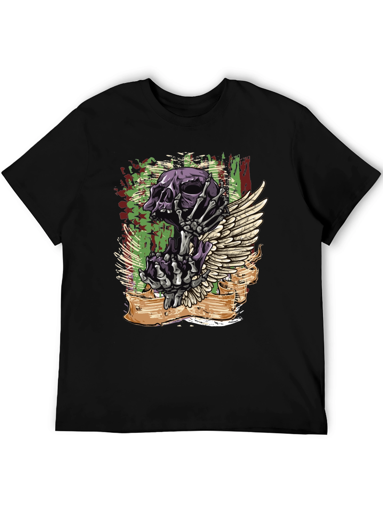 Skull and Wing Graphic T-Shirt - Bold Design
