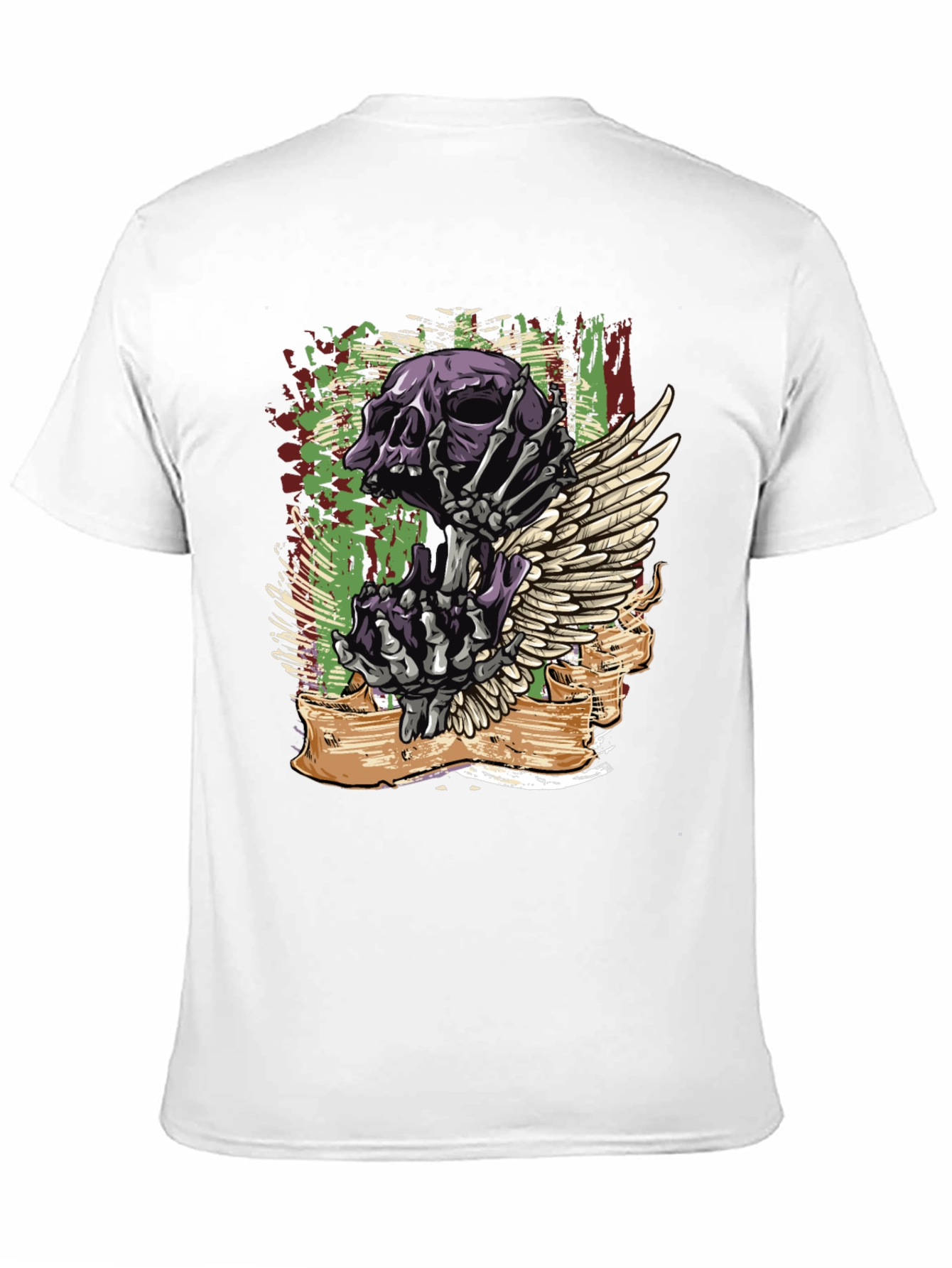 Skull and Wing Graphic T-Shirt - Bold Design