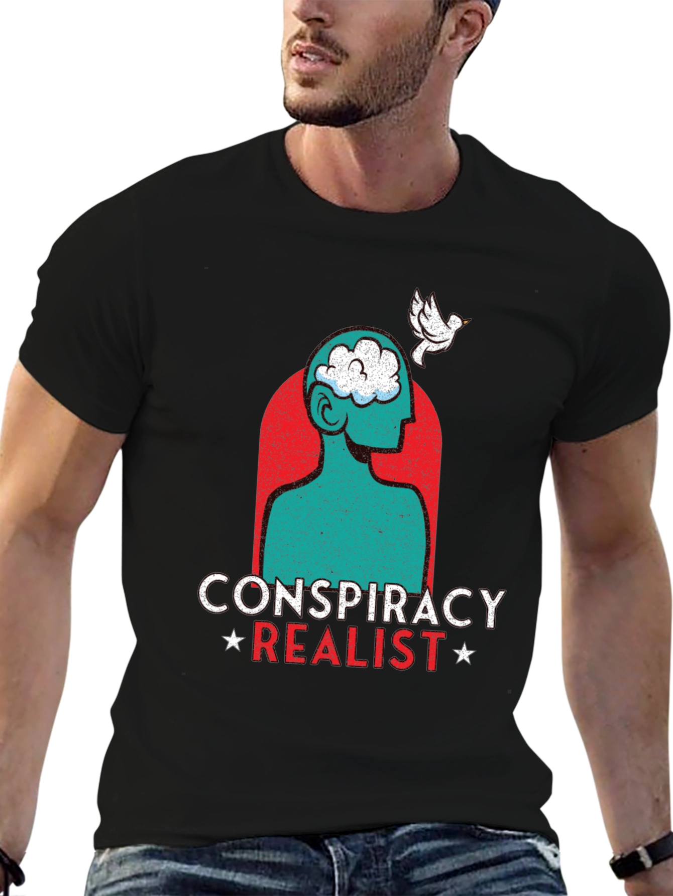Conspiracy Realist Graphic T-Shirt