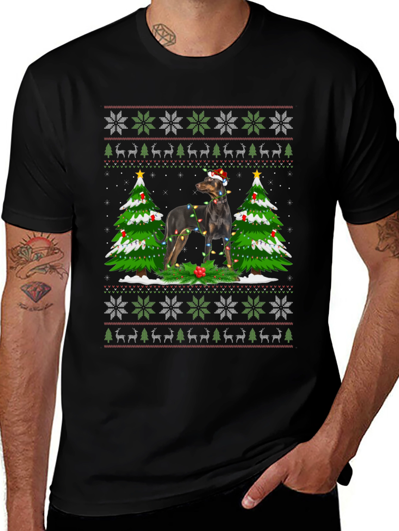 Festive Dog Christmas T-Shirt
