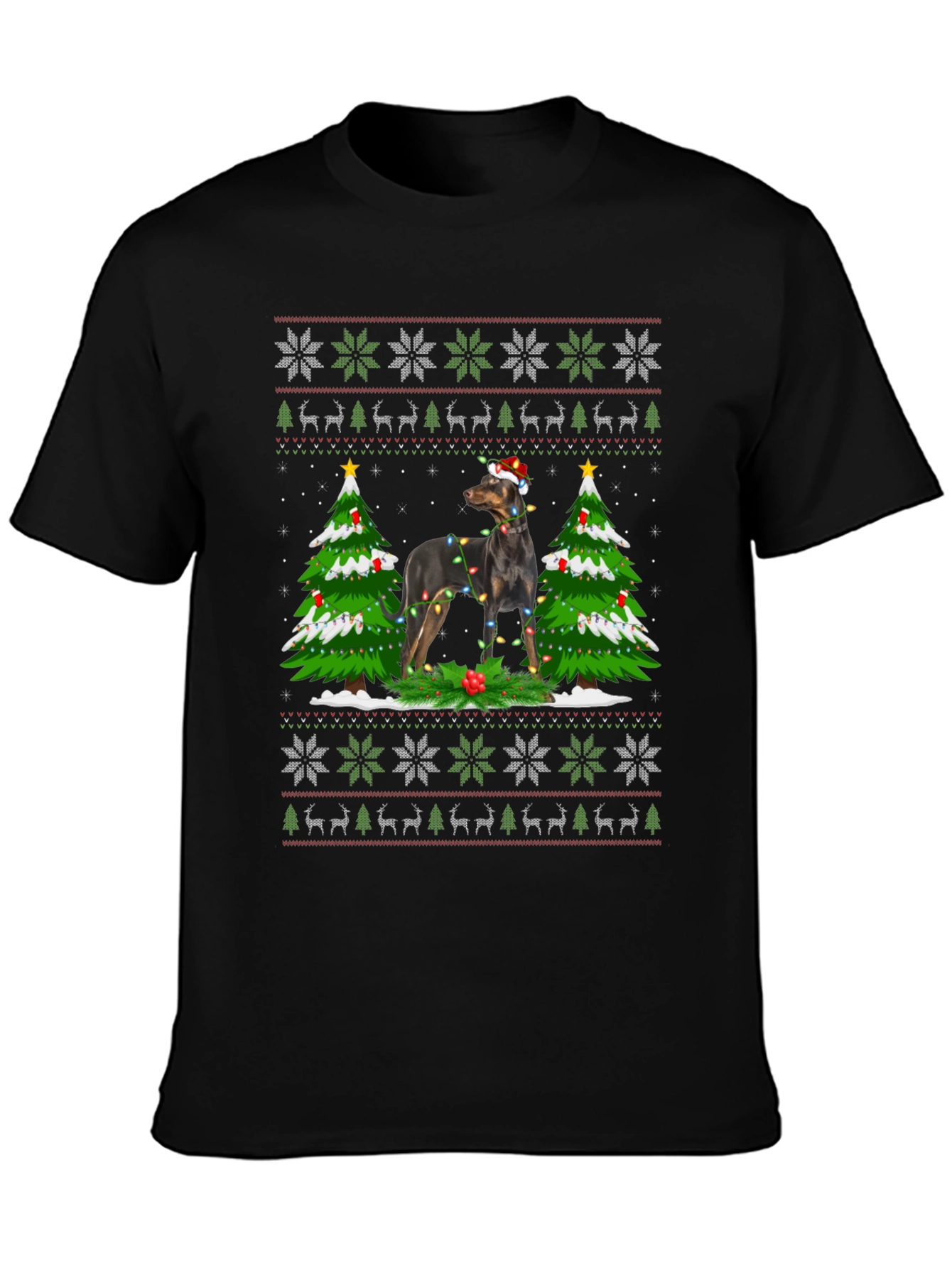 Festive Dog Christmas T-Shirt