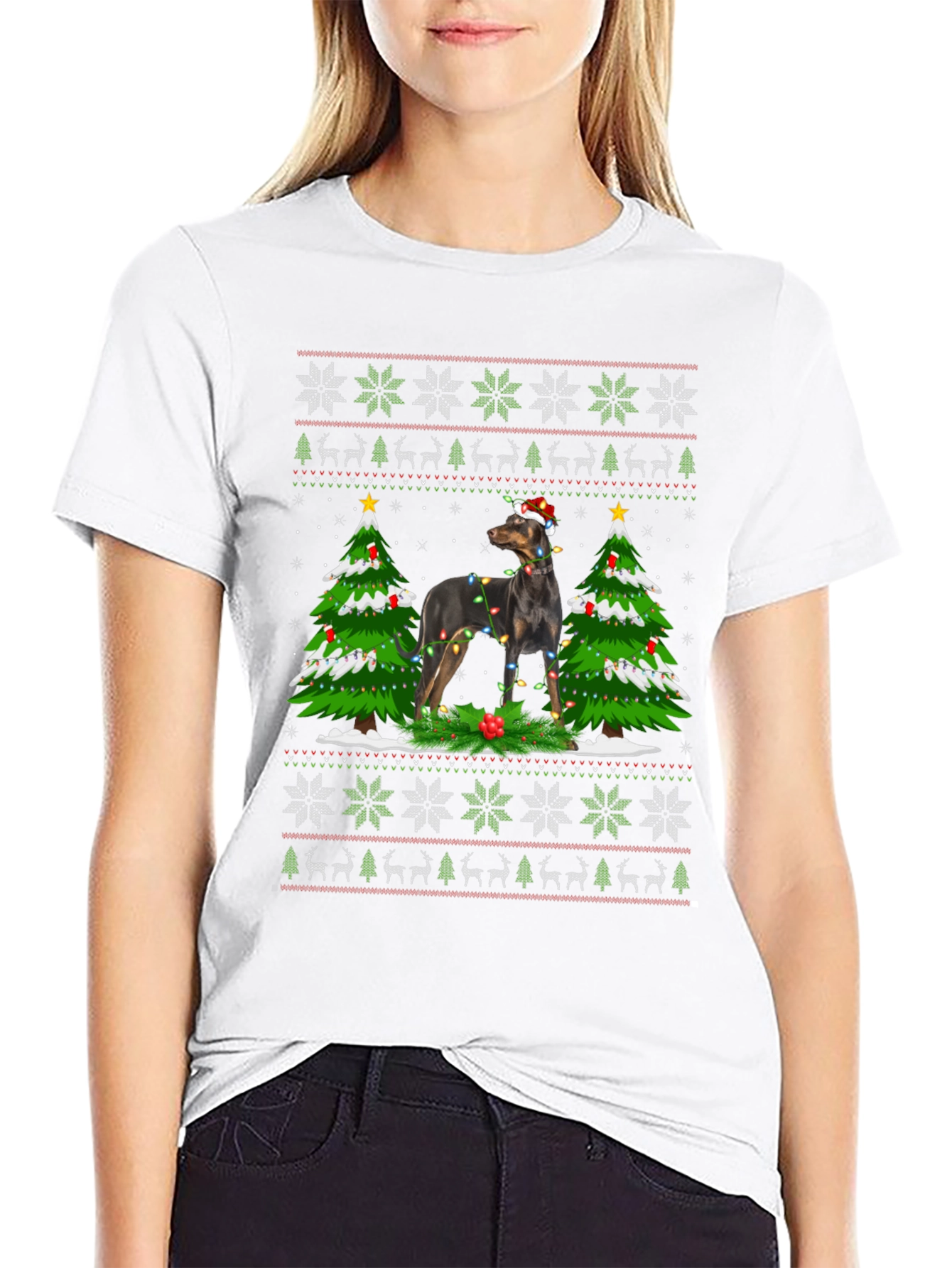 Festive Dog Christmas T-Shirt