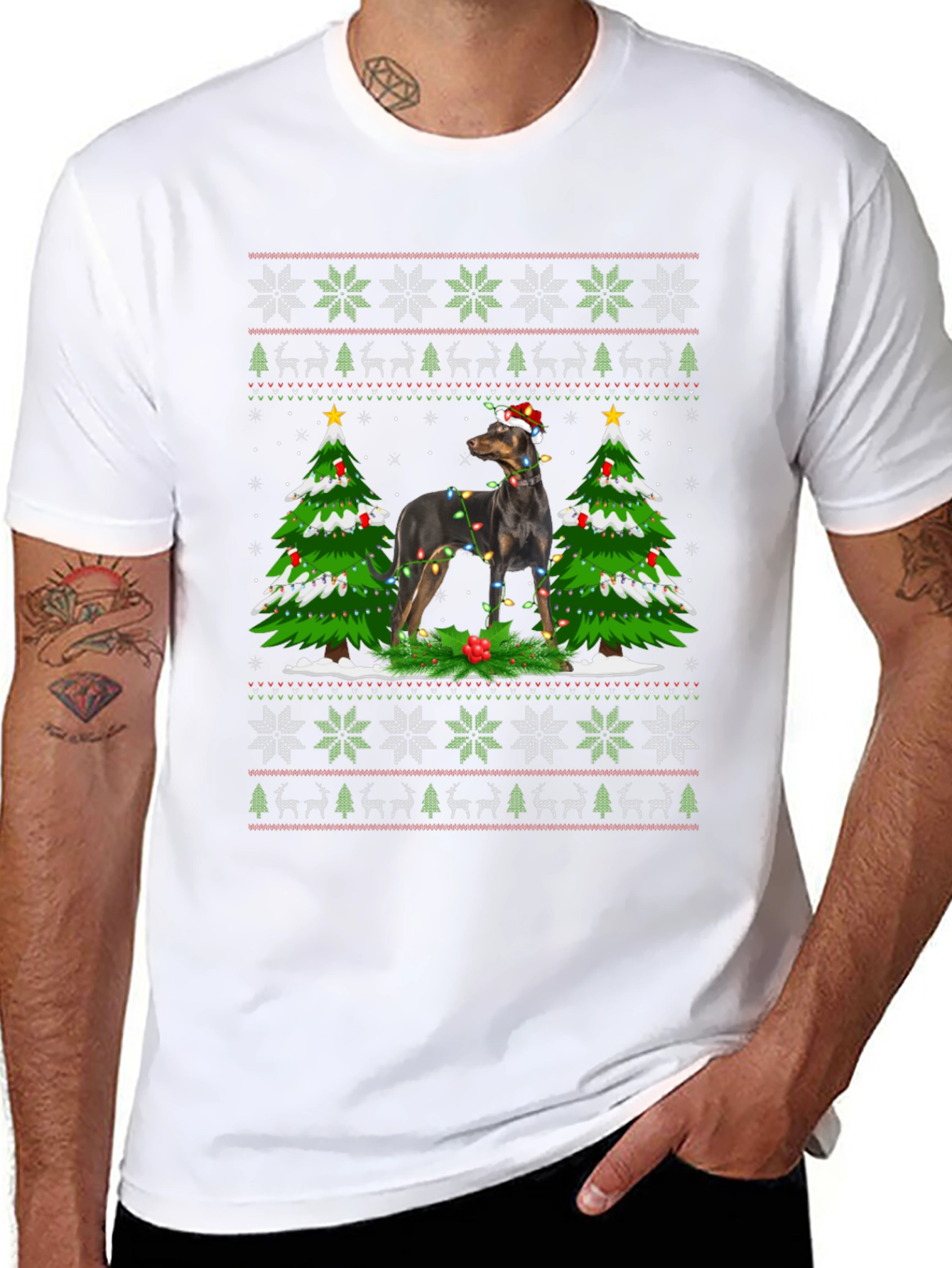 Festive Dog Christmas T-Shirt