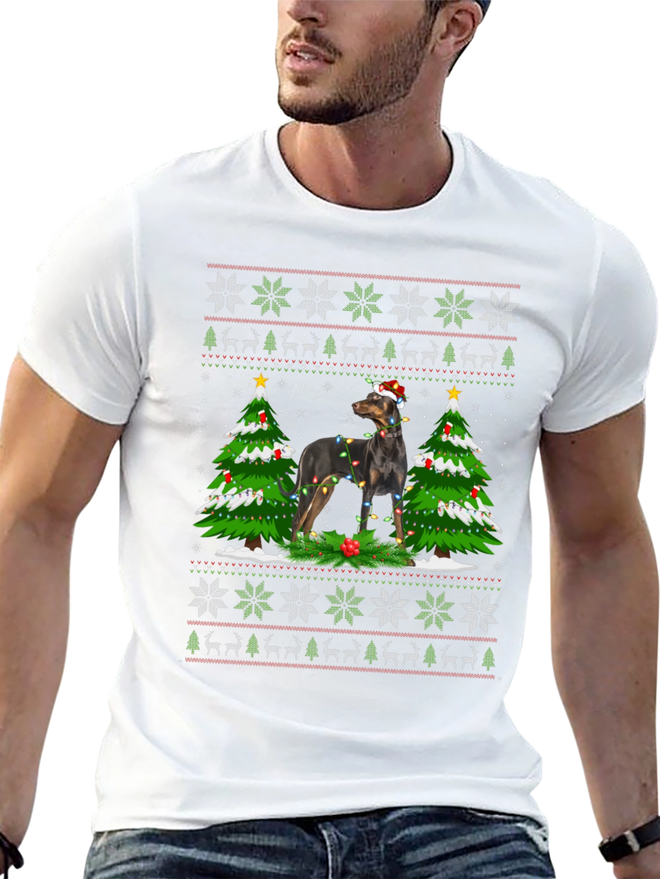 Festive Dog Christmas T-Shirt