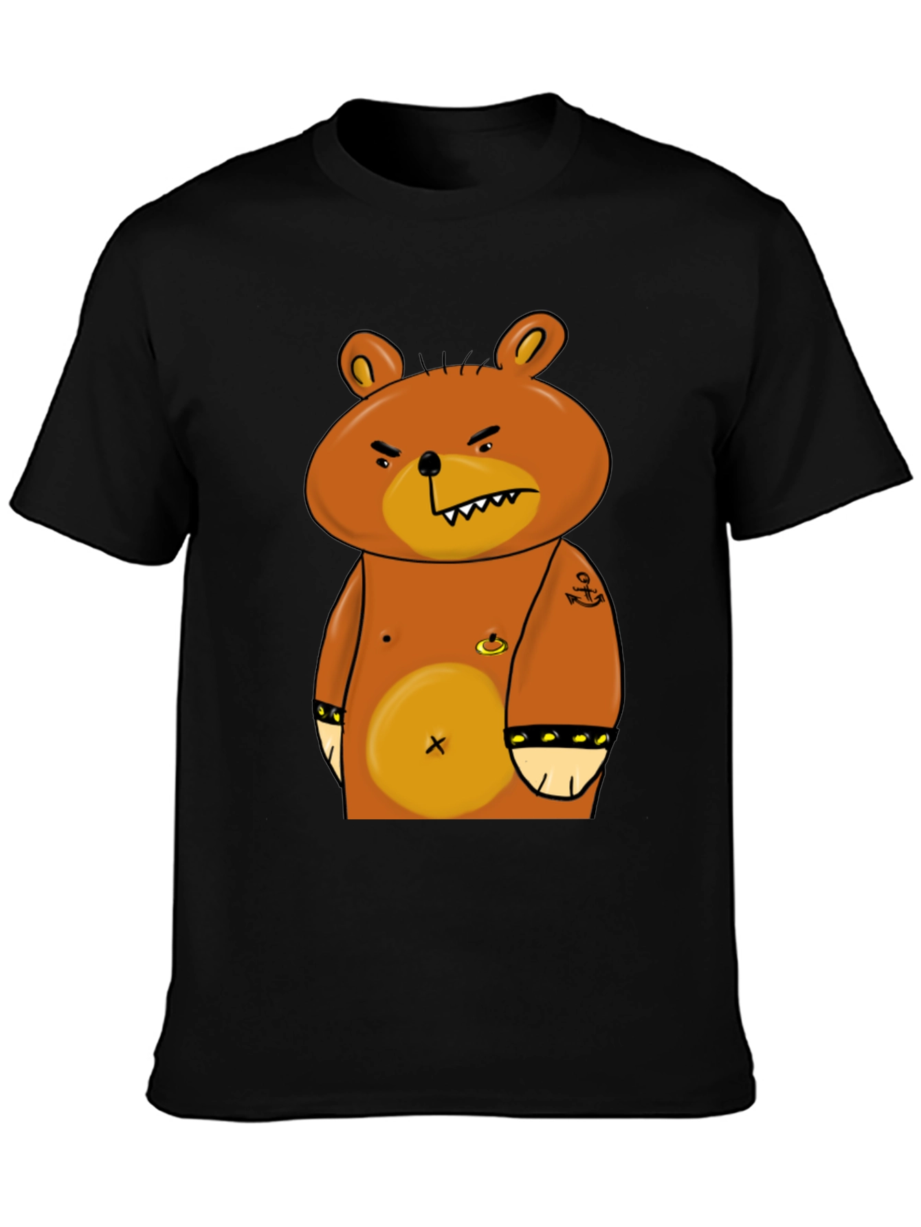 Angry Cartoon Bear Graphic T-Shirt