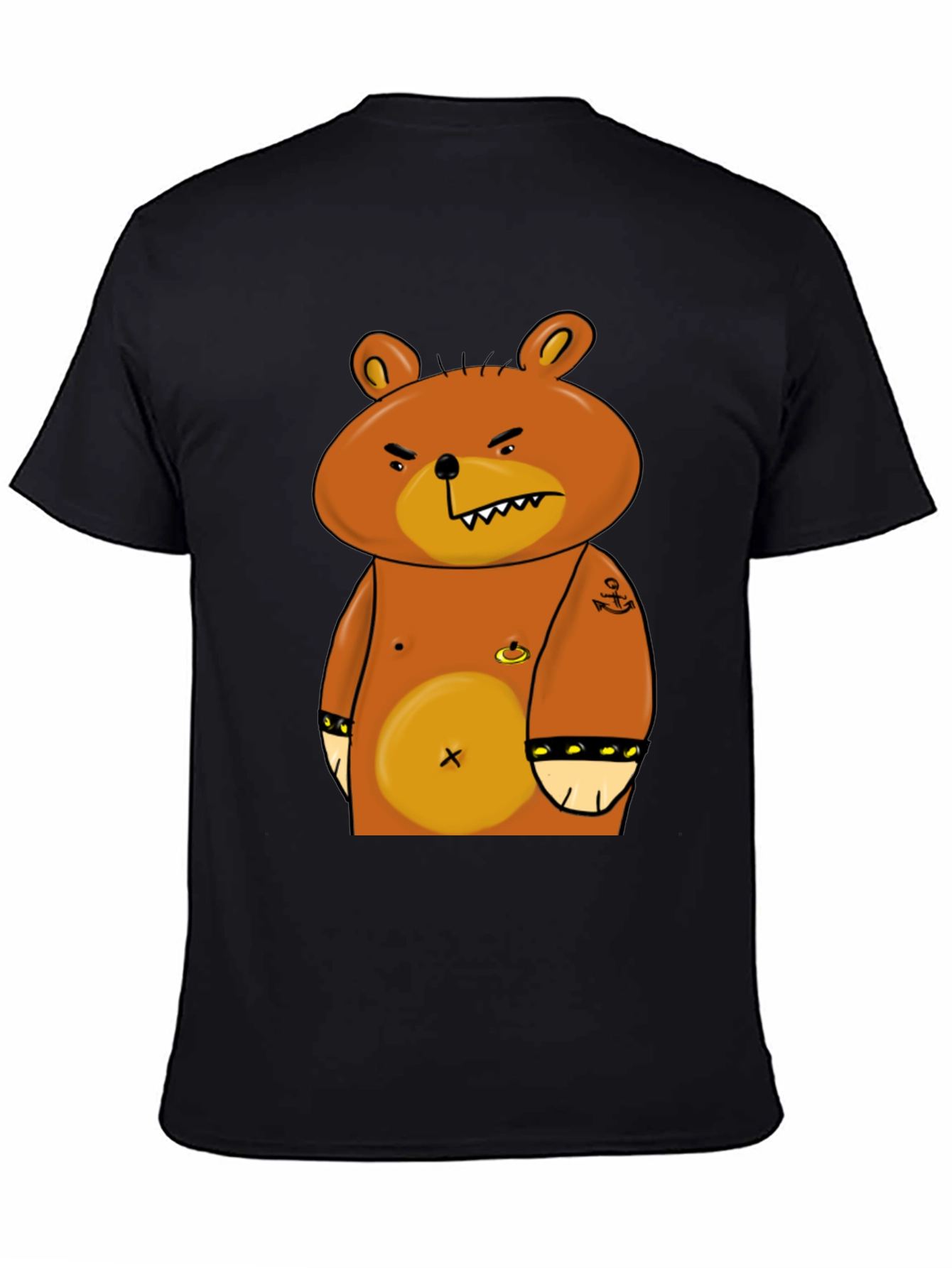 Angry Cartoon Bear Graphic T-Shirt