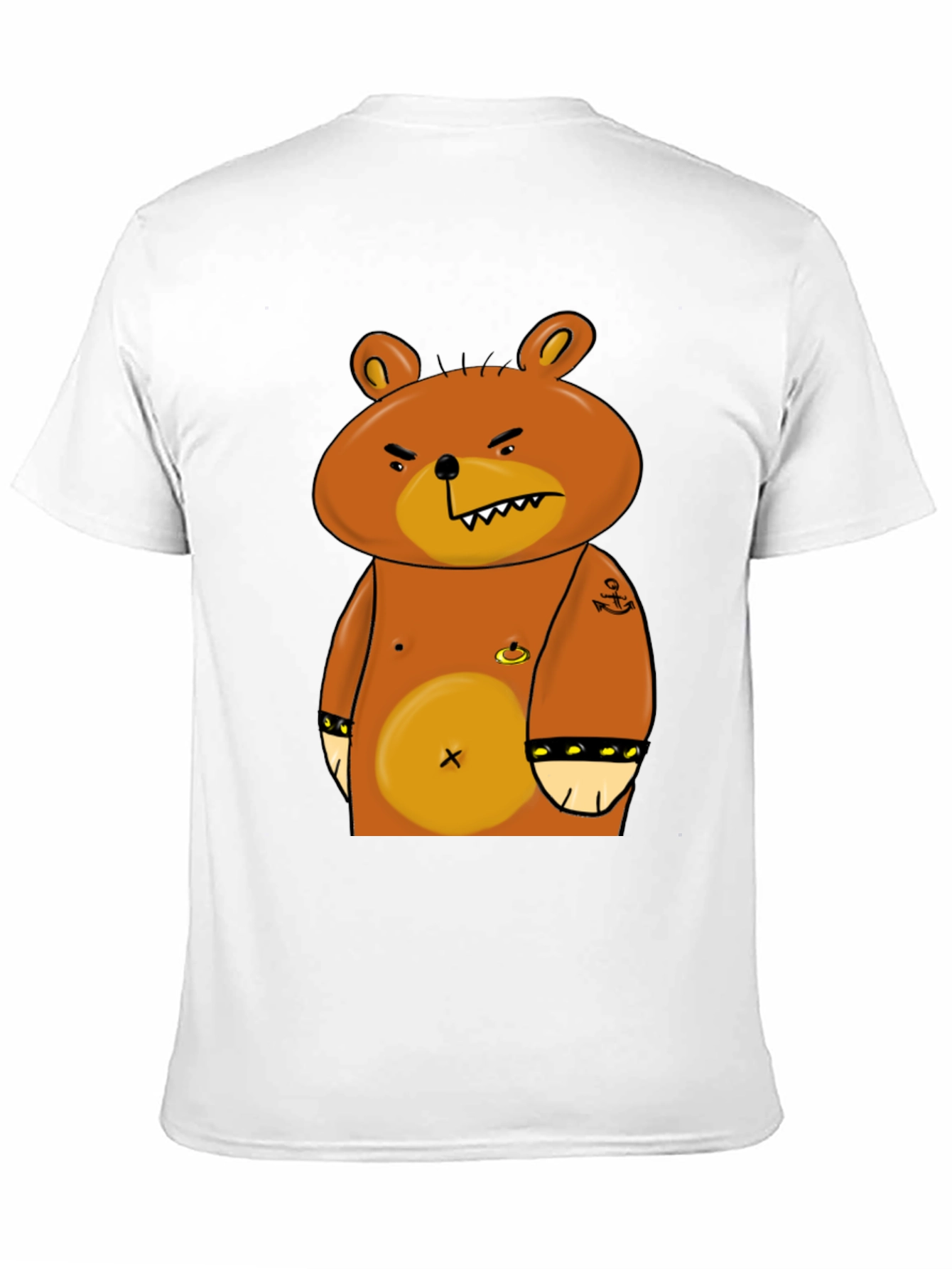 Angry Cartoon Bear Graphic T-Shirt