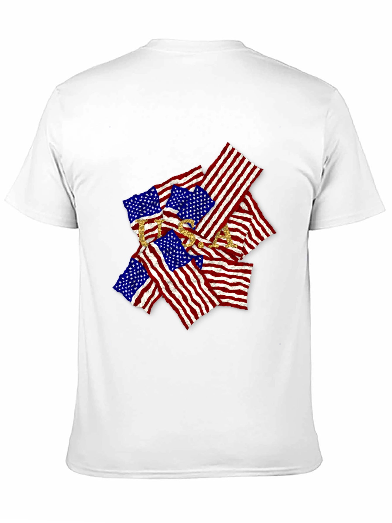 USA Flag Graphic Tee - Patriotic Style