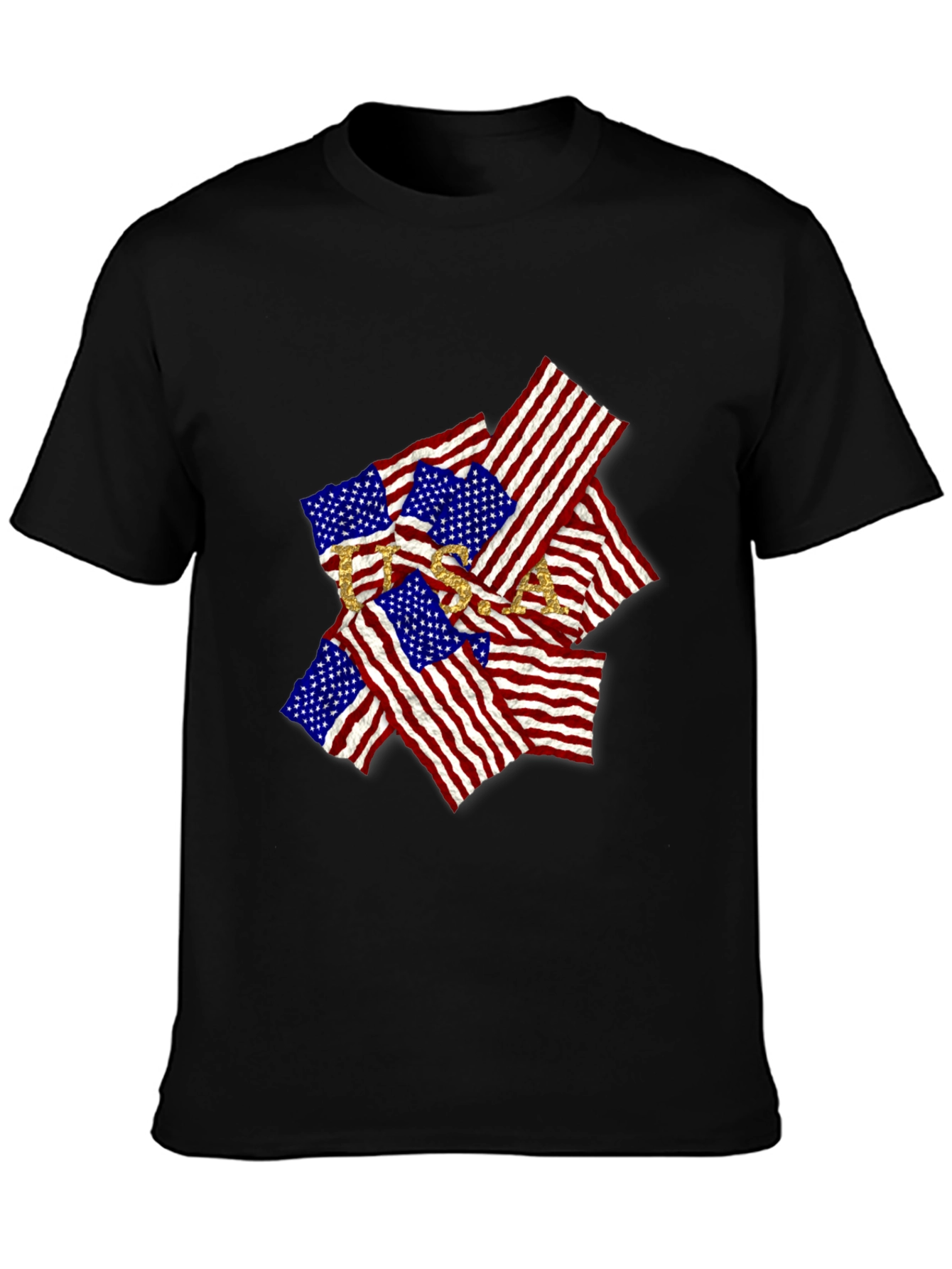USA Flag Graphic Tee - Patriotic Style