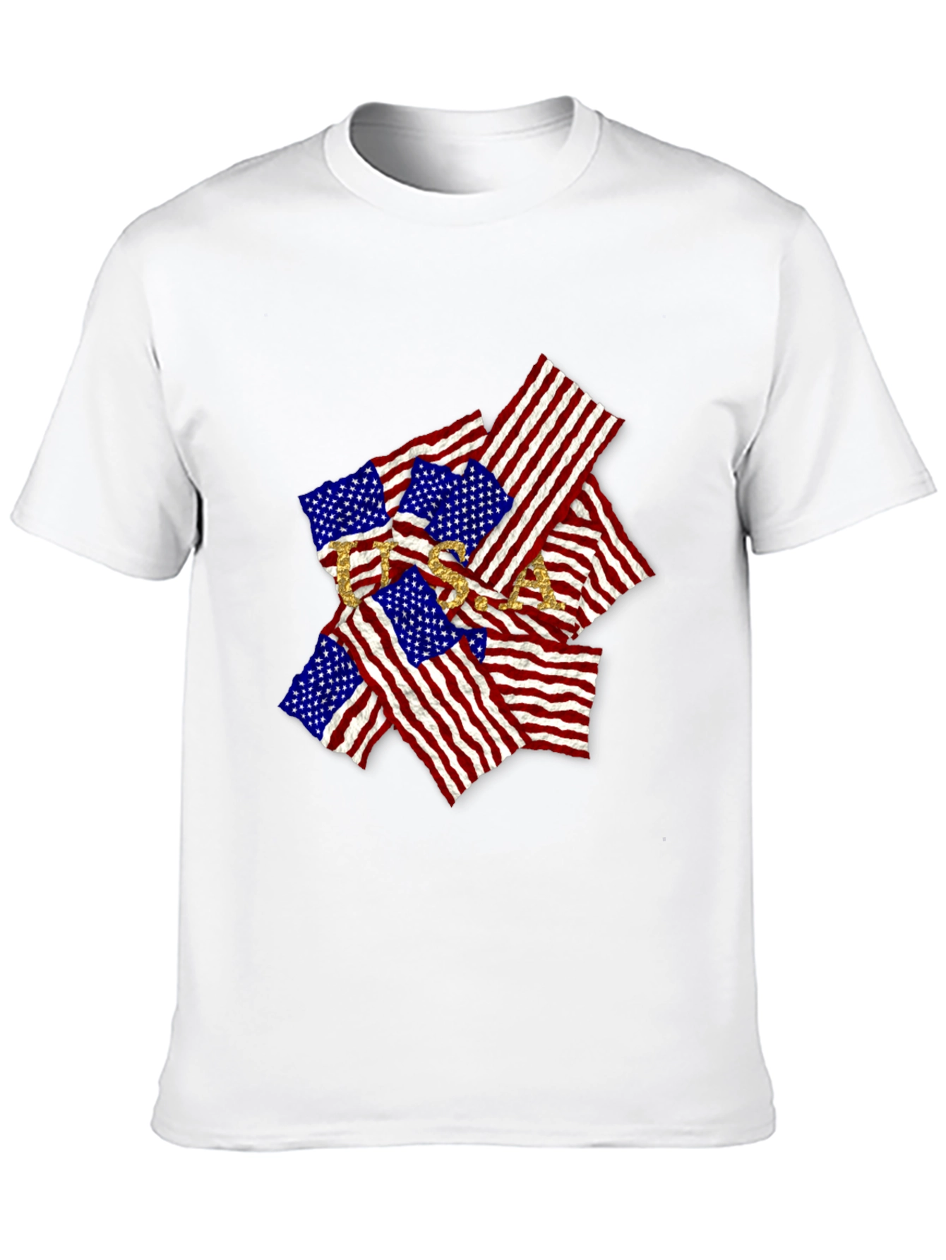USA Flag Graphic Tee - Patriotic Style