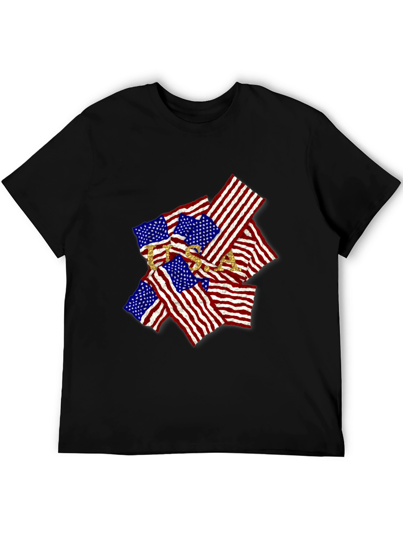 USA Flag Graphic Tee - Patriotic Style