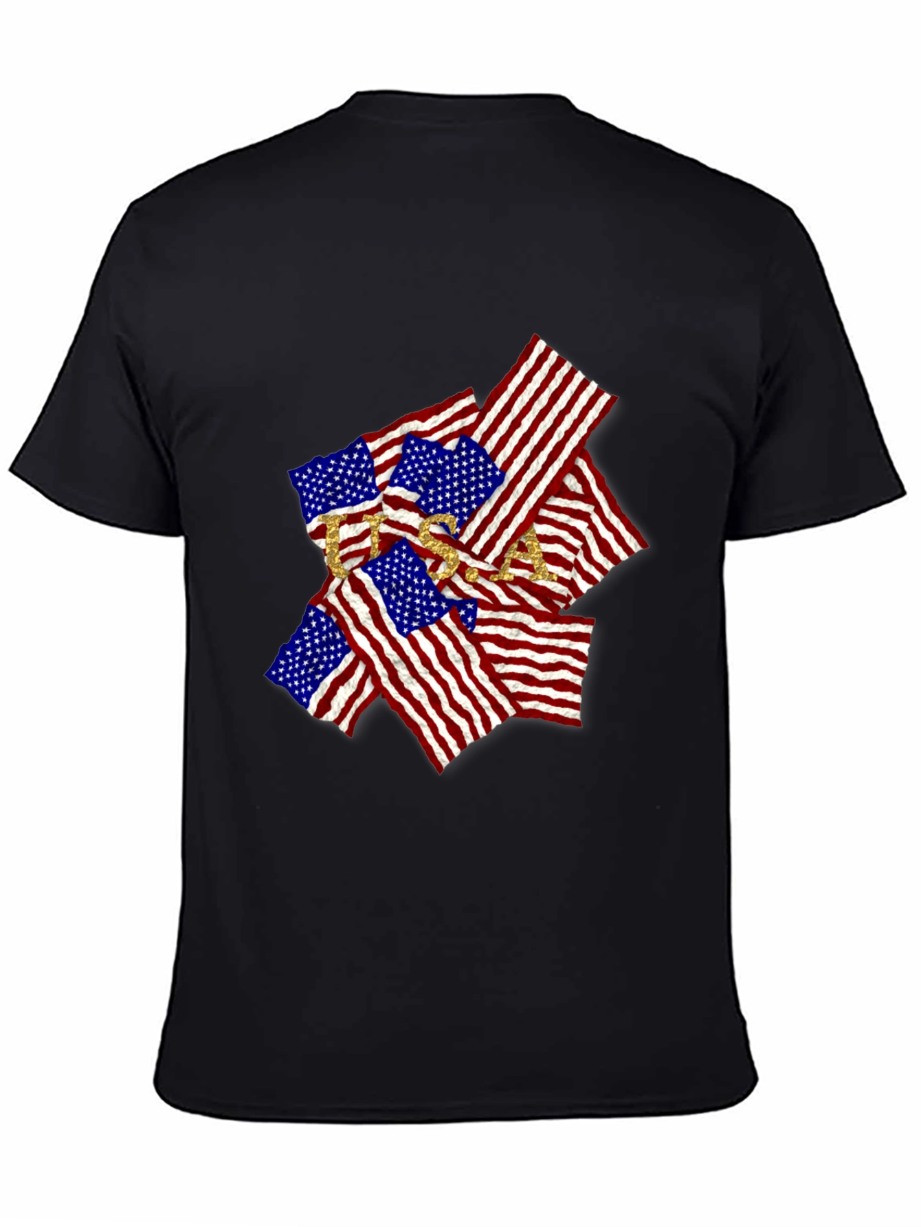 USA Flag Graphic Tee - Patriotic Style