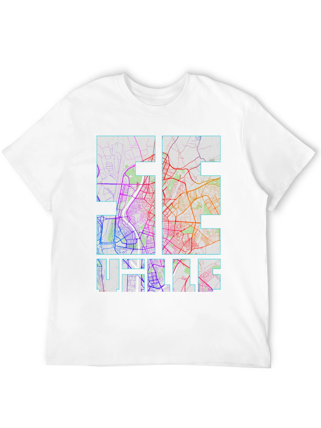 Halle Germany Map T-Shirt - Unique City Souvenir